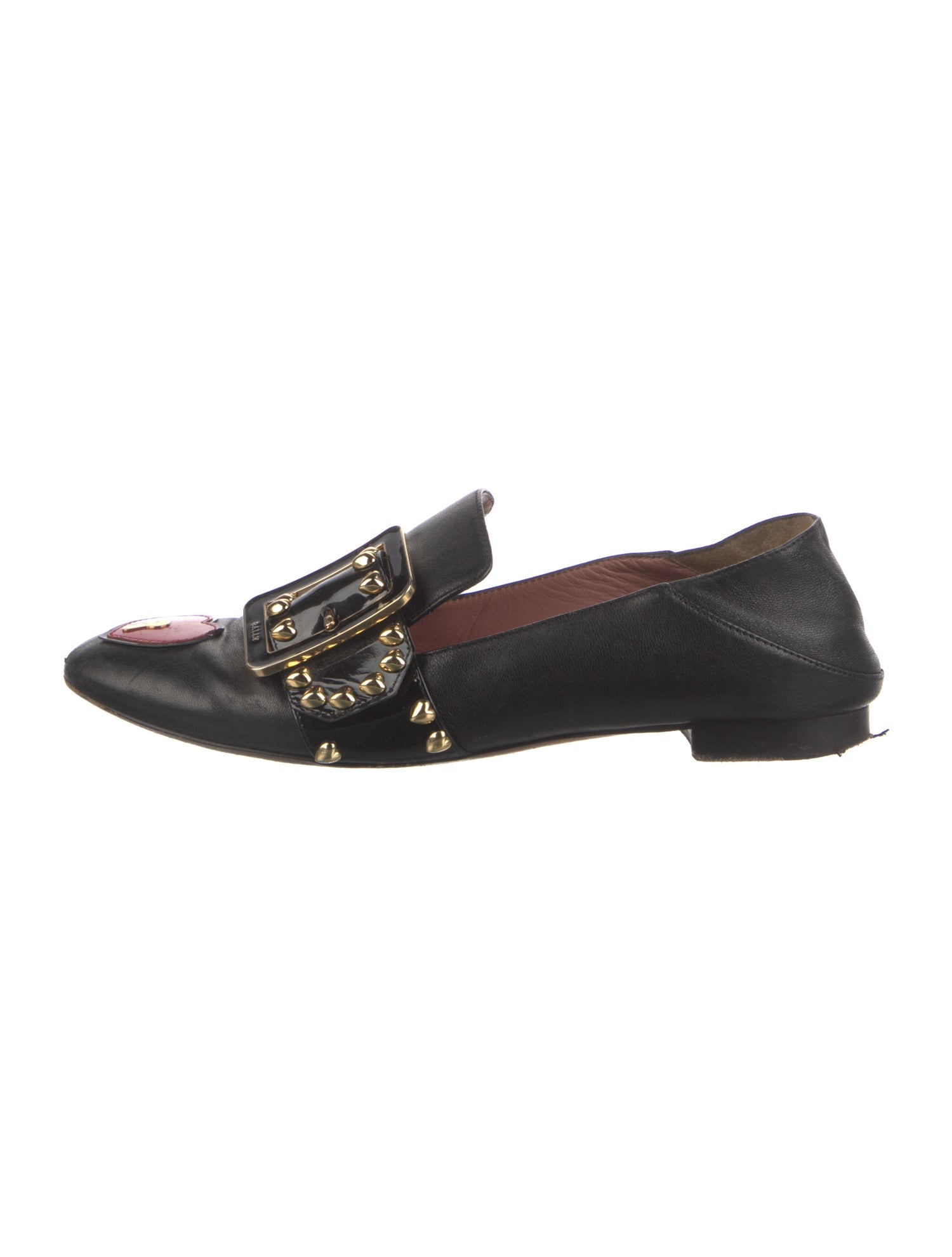 Bally Leather Studded Accents Loafers