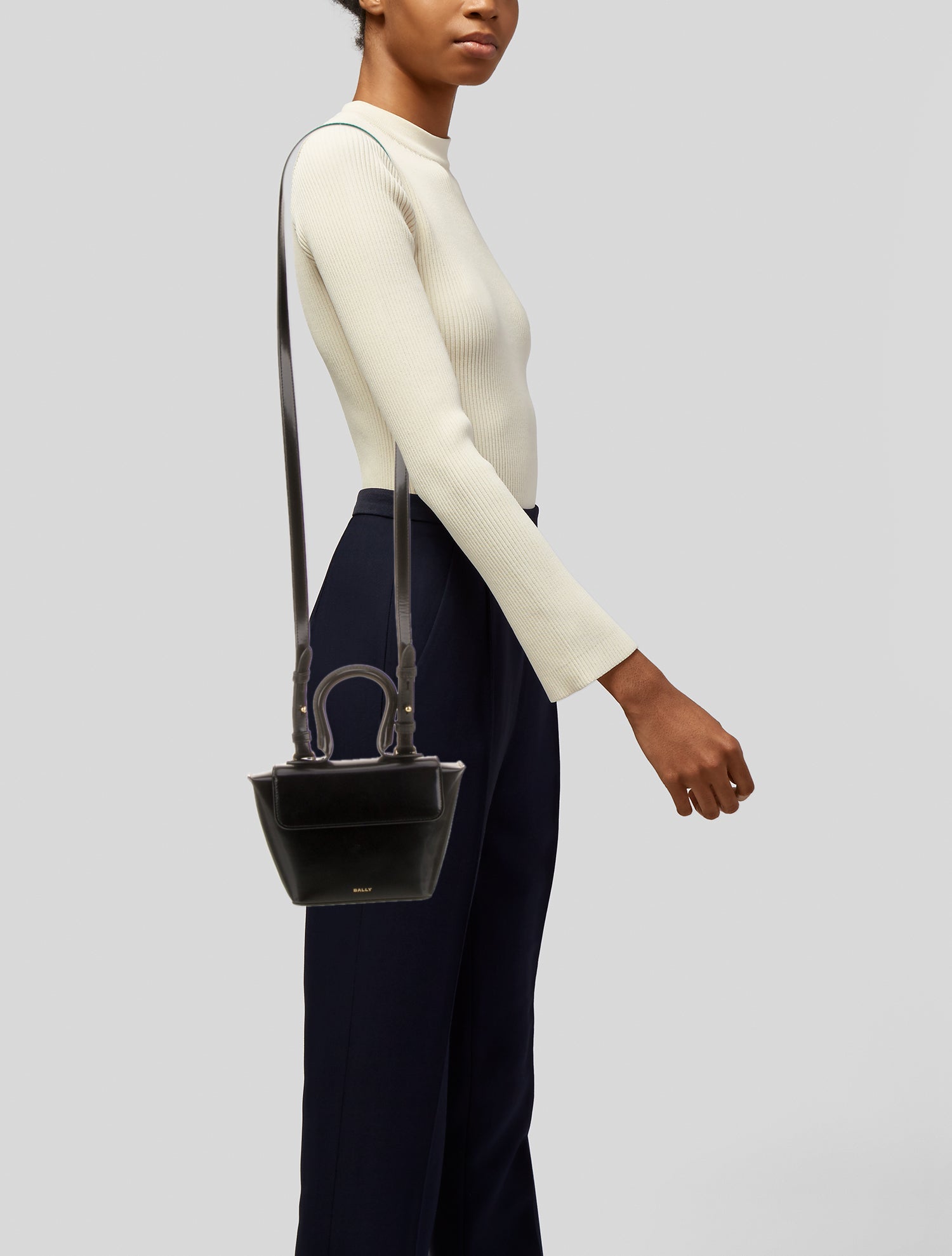 Bally Leather Top Handle Bag