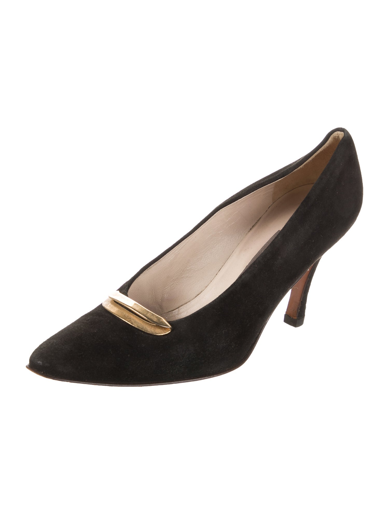 Bally Suede Bow Accents Pumps