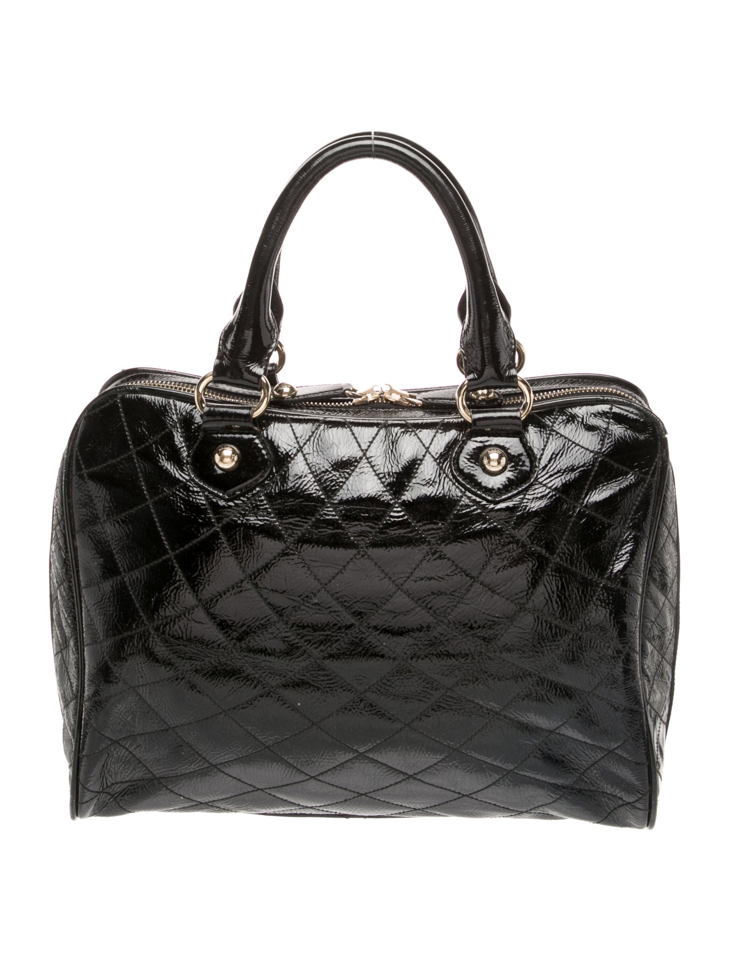 Bally Patent Leather Top Handle Bag