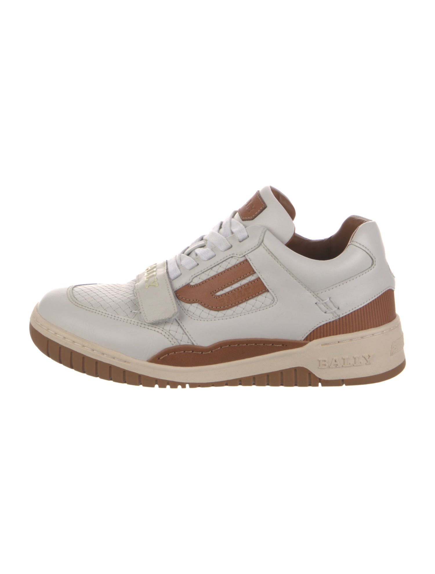 Bally Leather Colorblock Pattern Sneakers