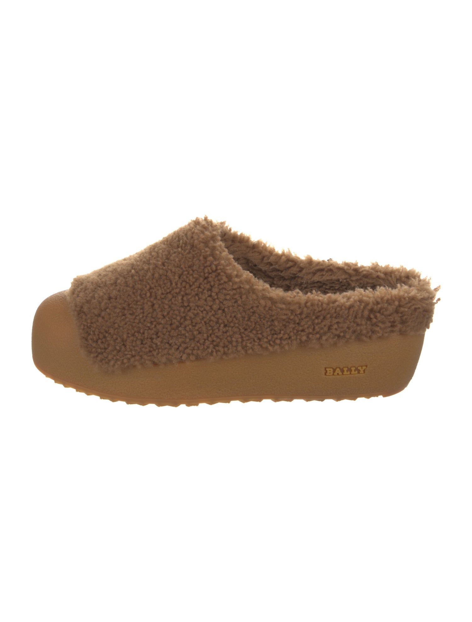 Bally Shearling Slingback Flats