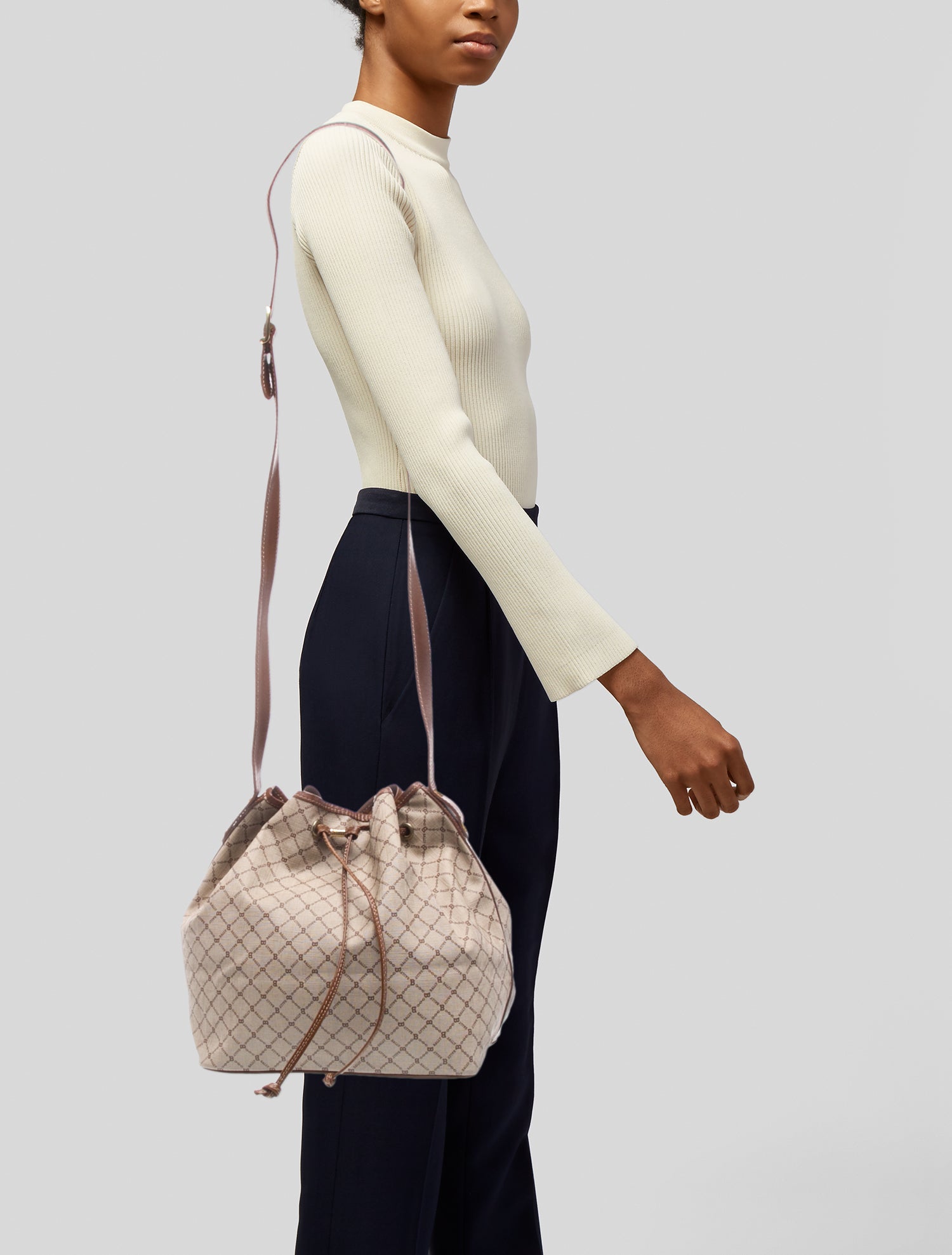 Bally Canvas Bucket Bag