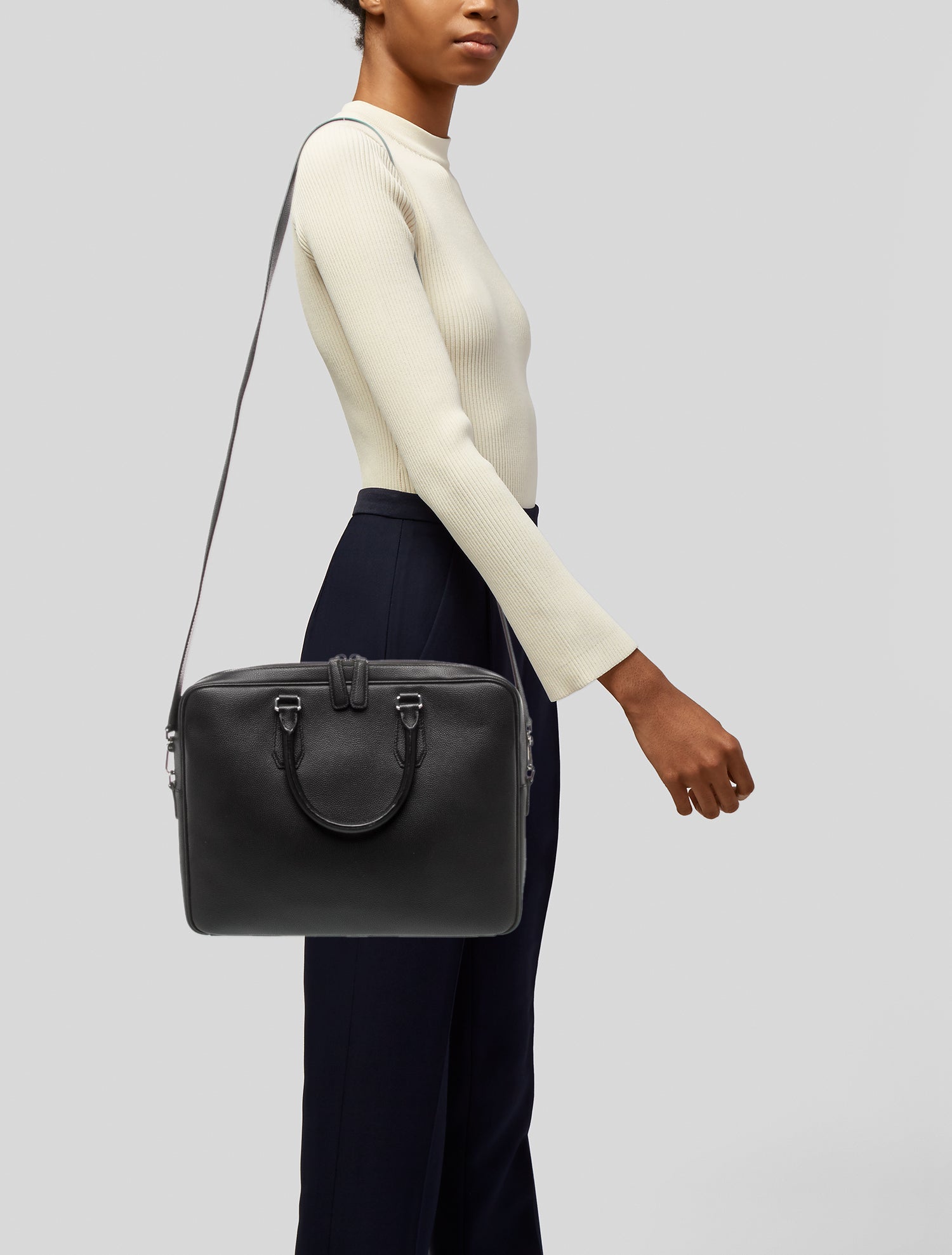 Bally Leather Top Handle Bag