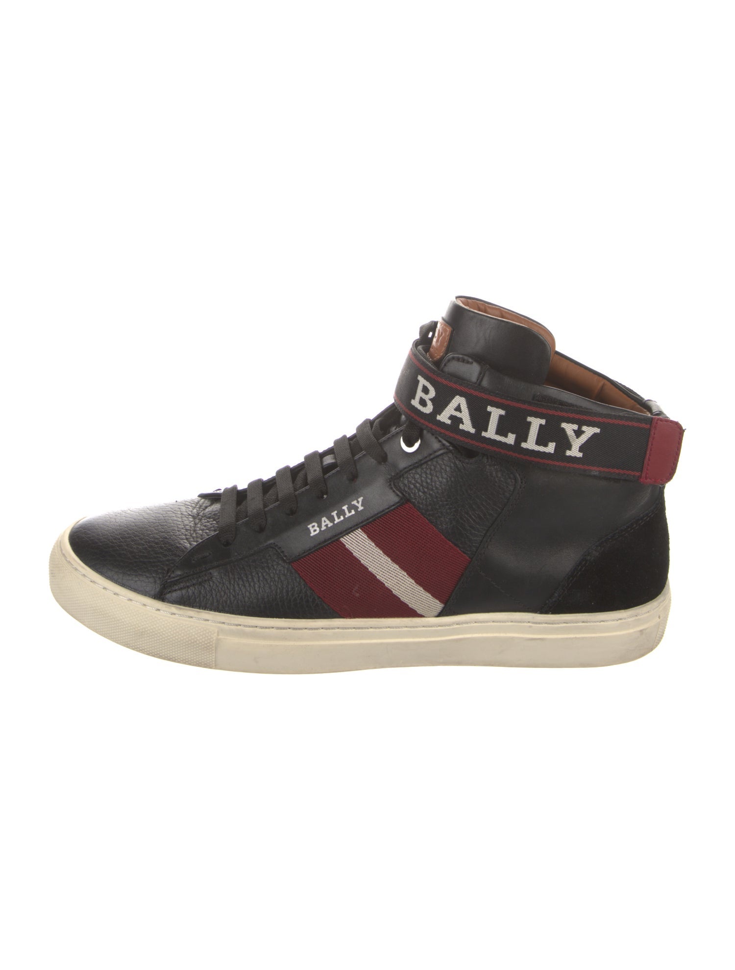 Bally Leather Colorblock Pattern Sneakers