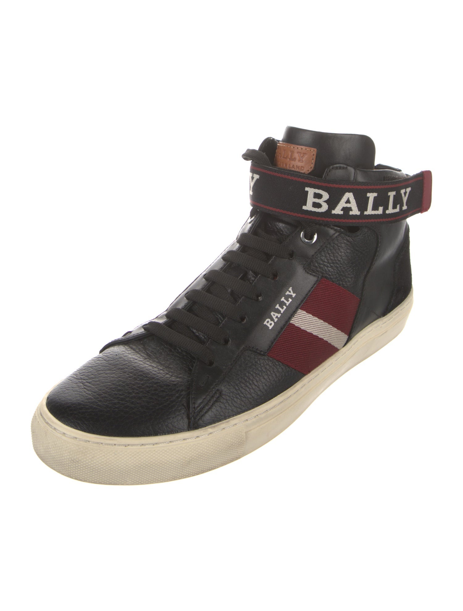 Bally Leather Colorblock Pattern Sneakers