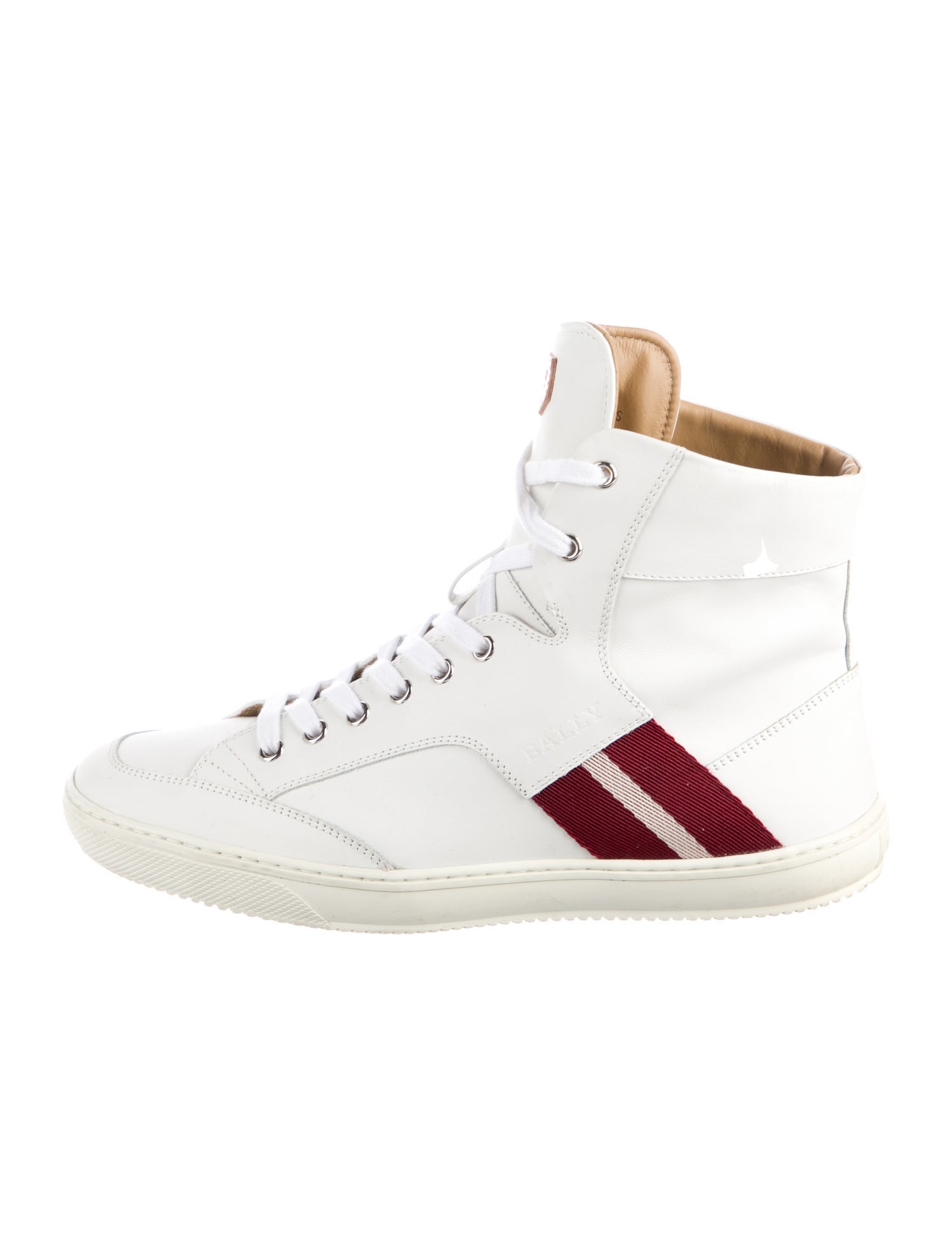 Bally Leather Colorblock Pattern Sneakers