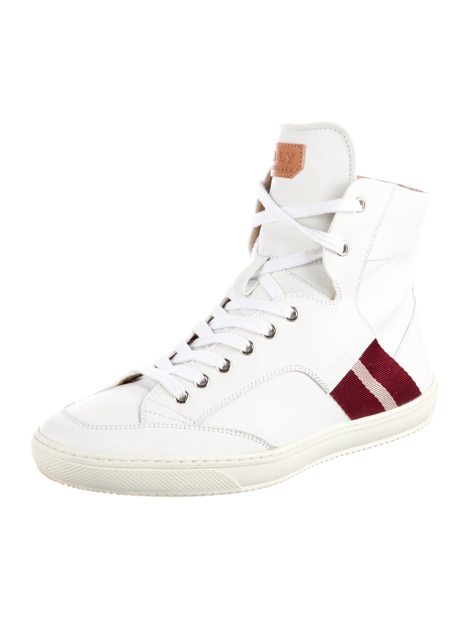 Bally Leather Colorblock Pattern Sneakers