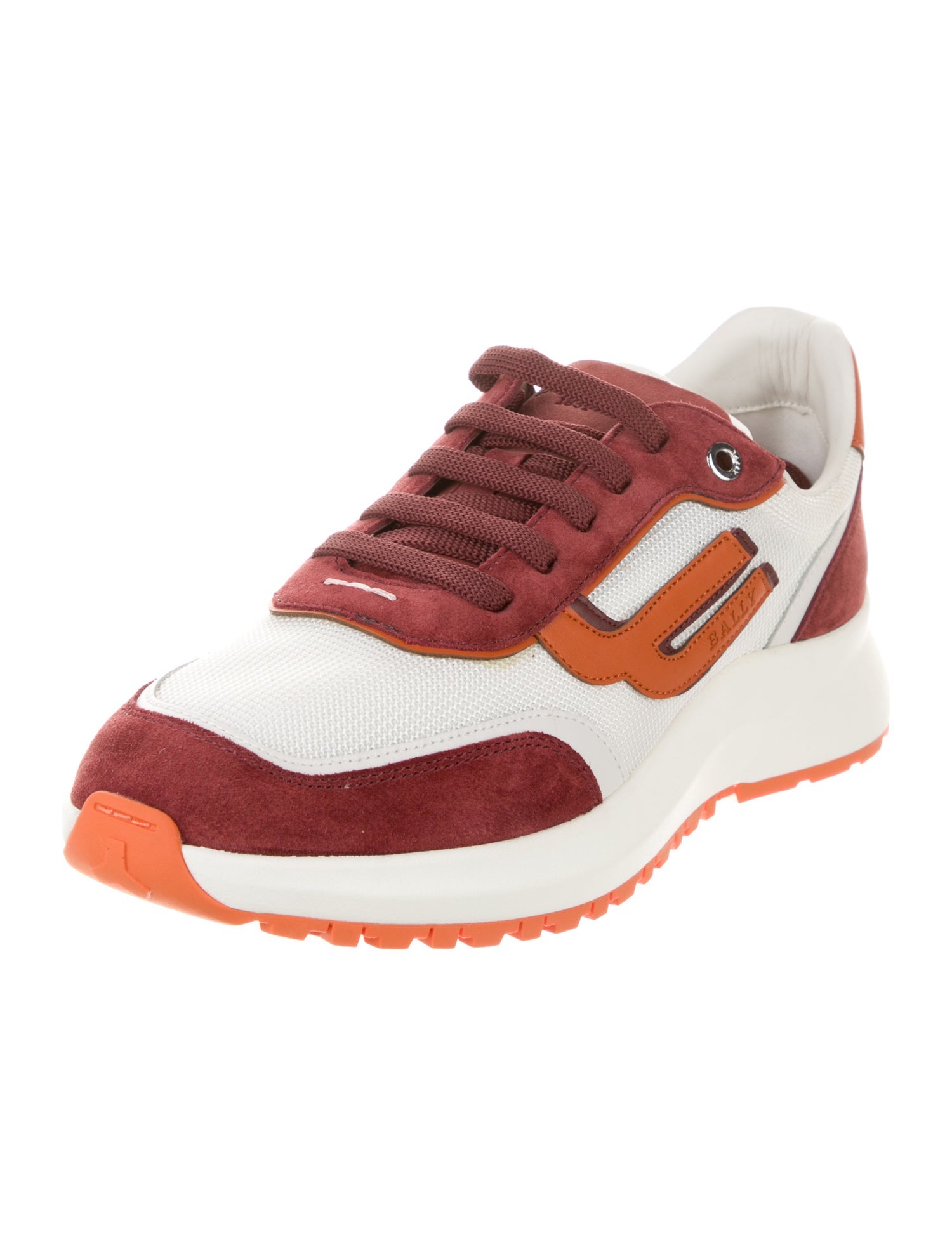Bally Leather Colorblock Pattern Sneakers