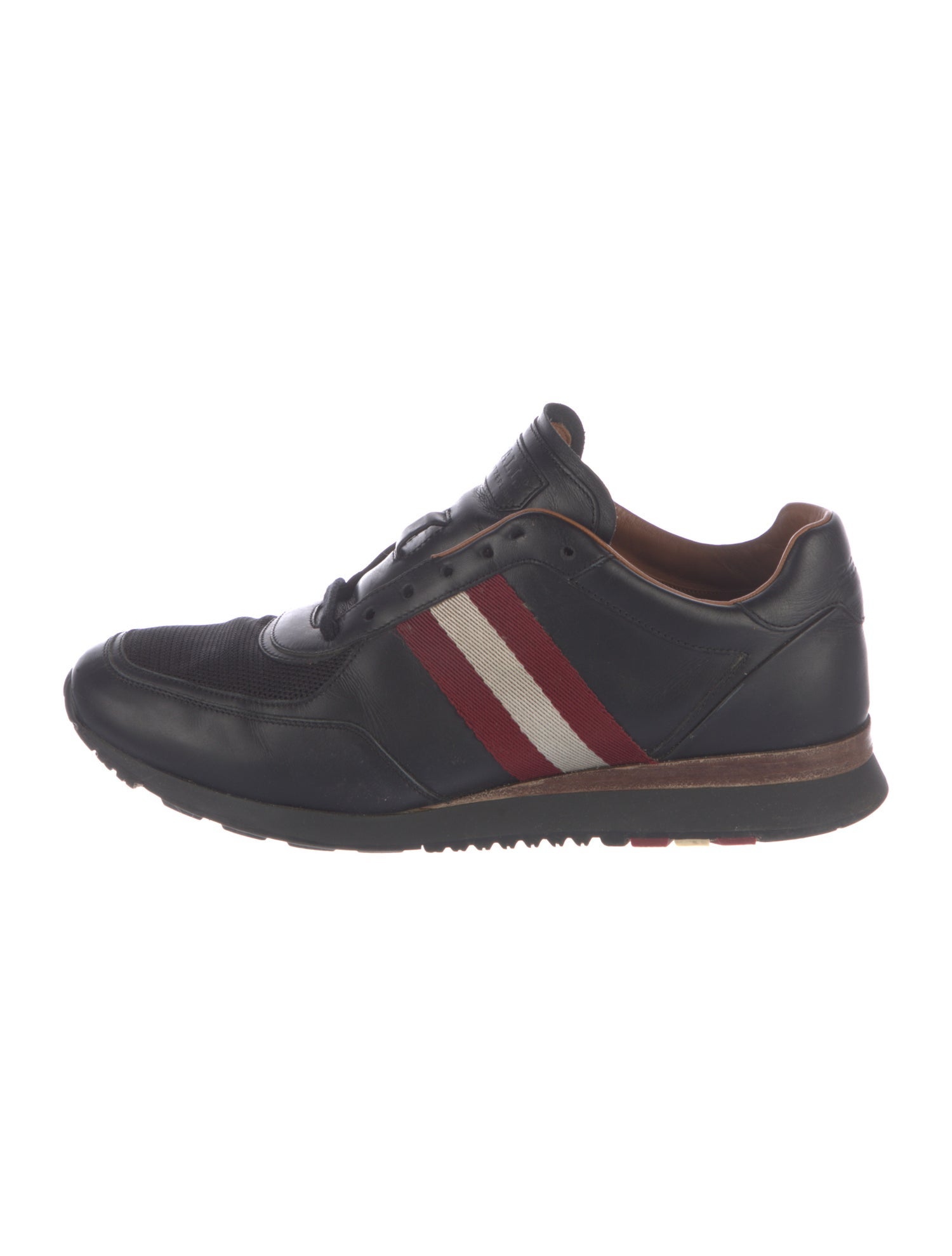Bally Leather Colorblock Pattern Sneakers