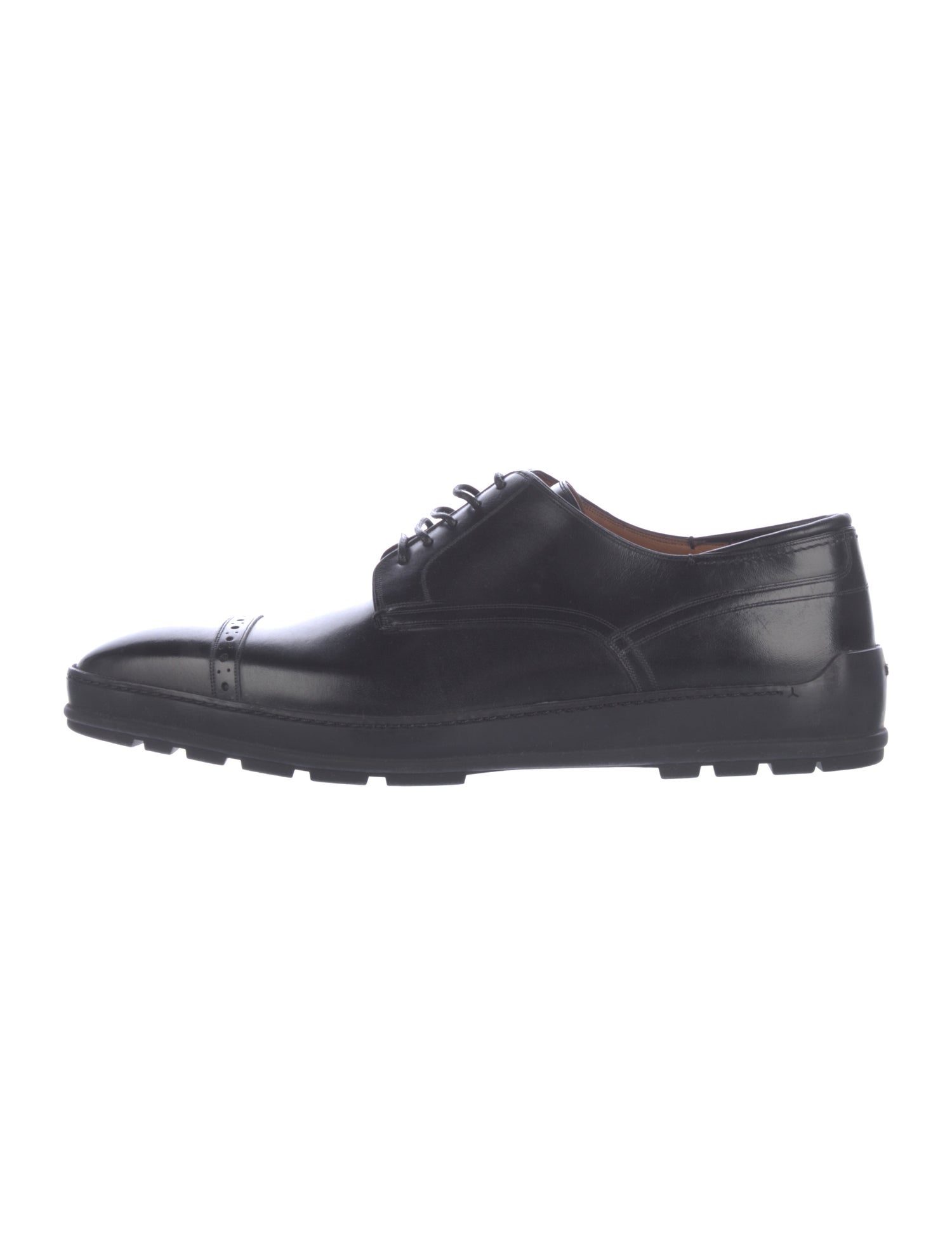 Bally Leather Eyelet Trim Derby Shoes