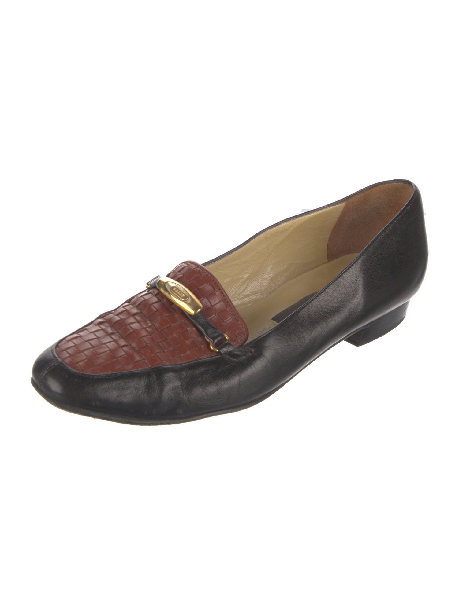 Bally Leather Animal Print Loafers