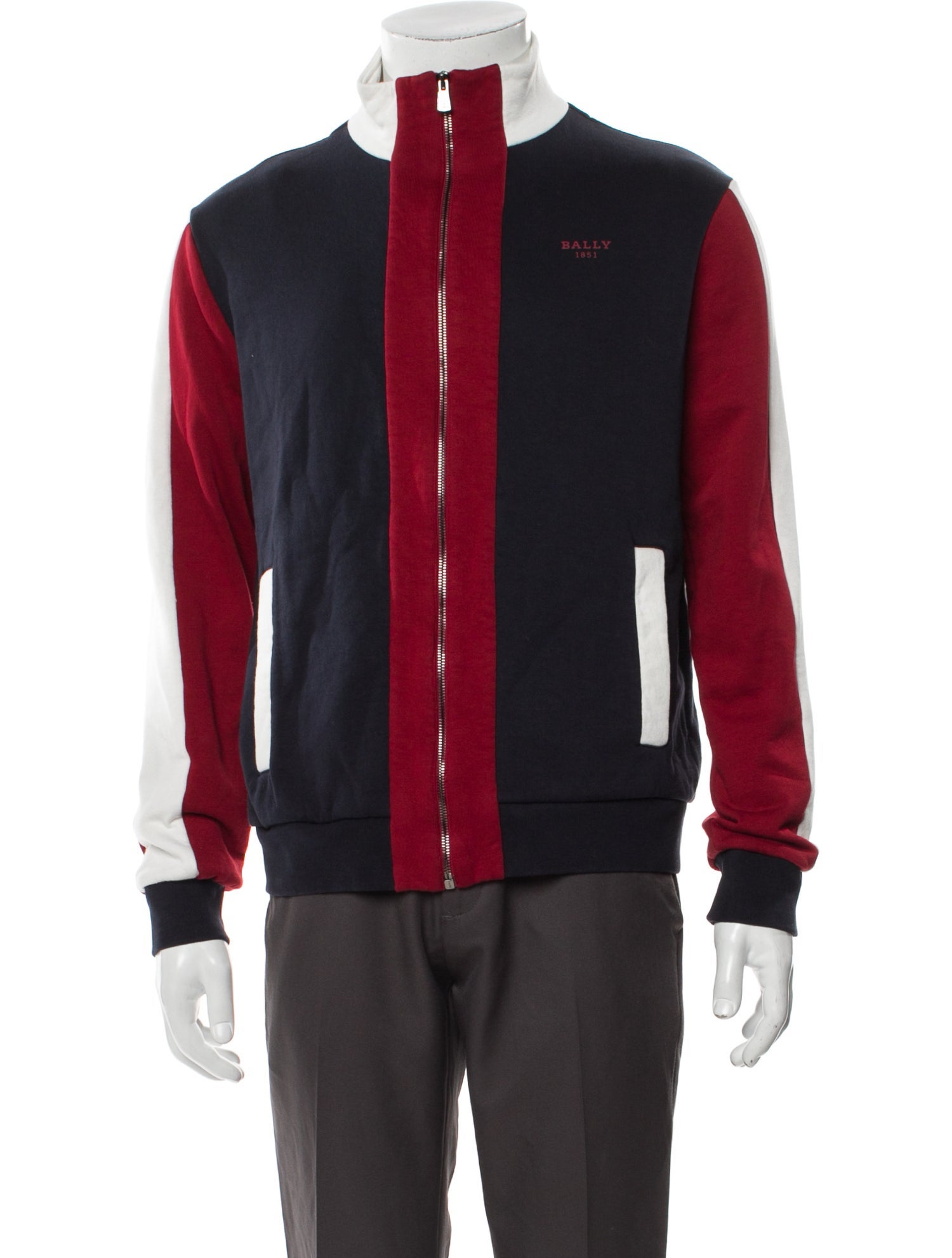 Bally Colorblock Pattern Bomber Jacket