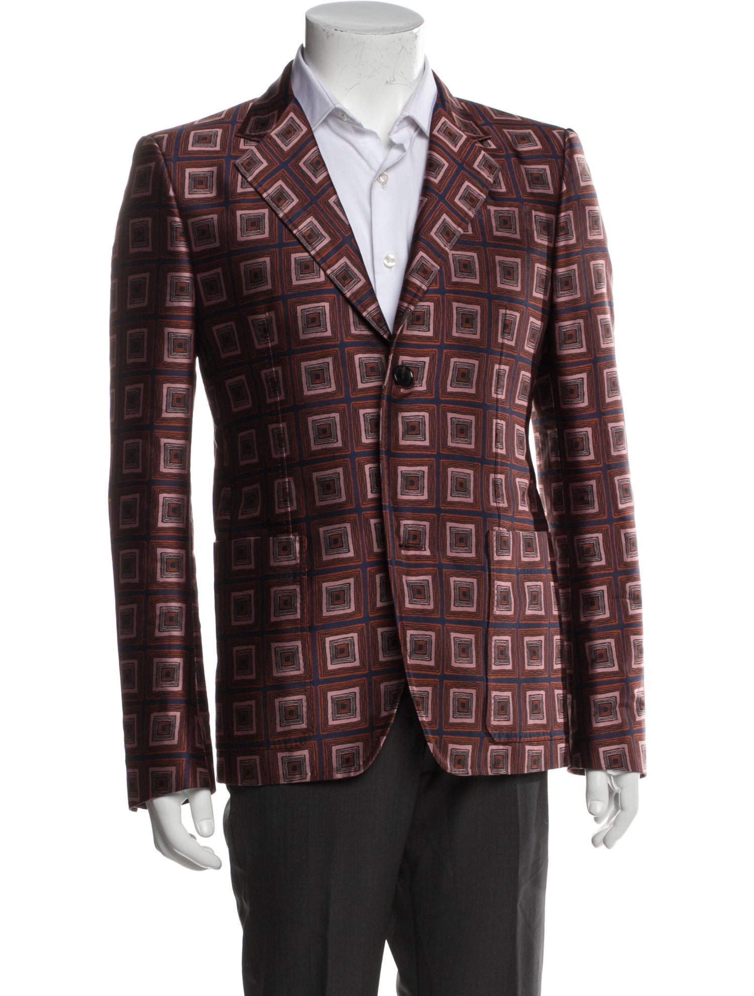 Bally Plaid Print Blazer
