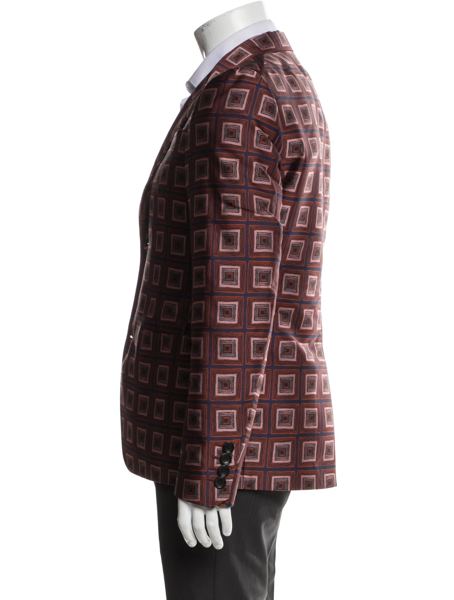 Bally Plaid Print Blazer