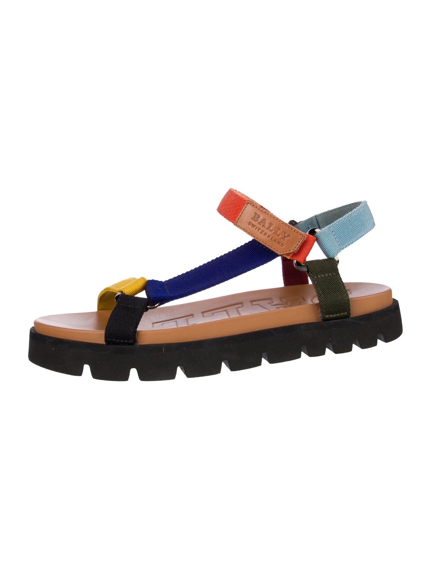 Bally Rubber Colorblock Pattern Sandals