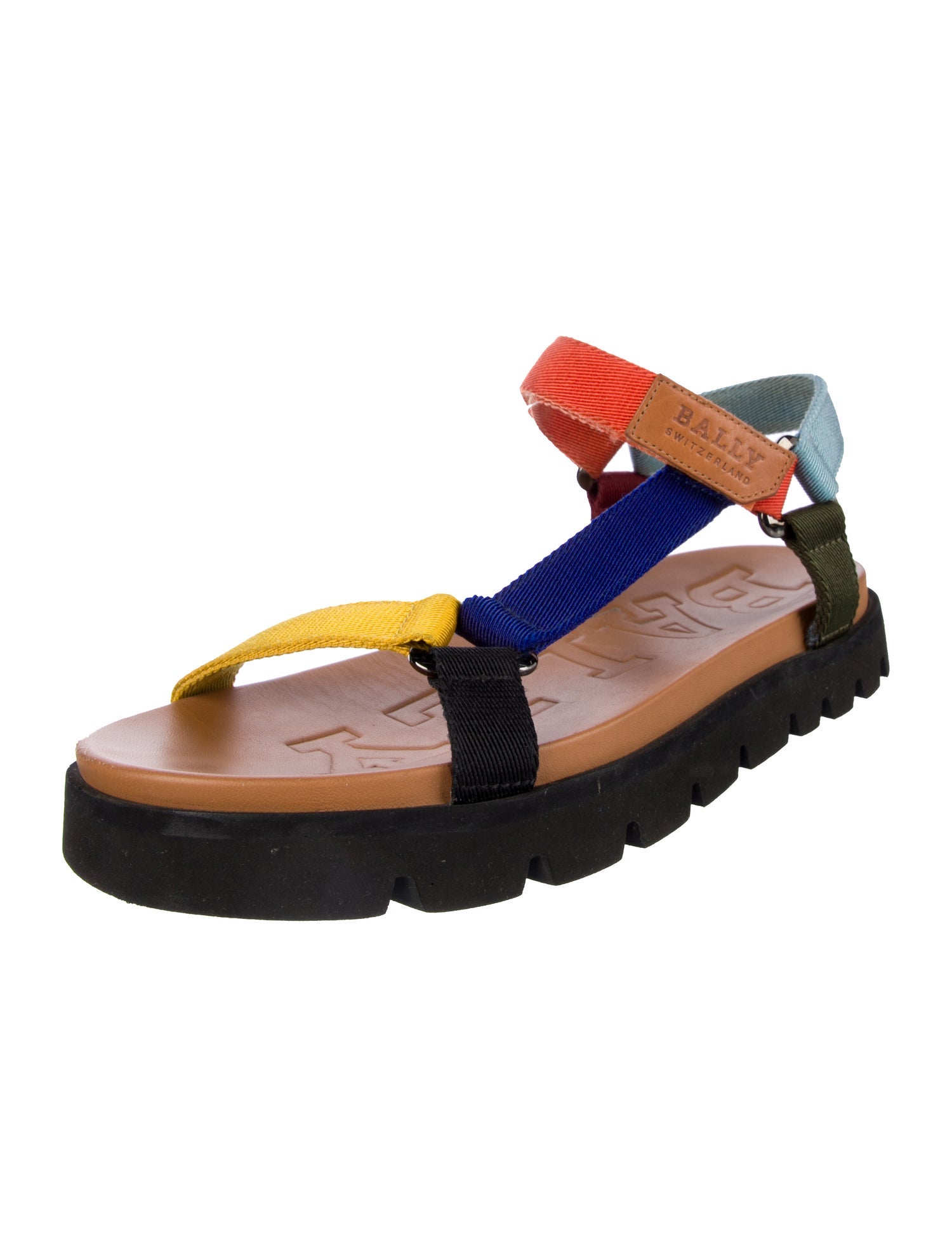 Bally Rubber Colorblock Pattern Sandals