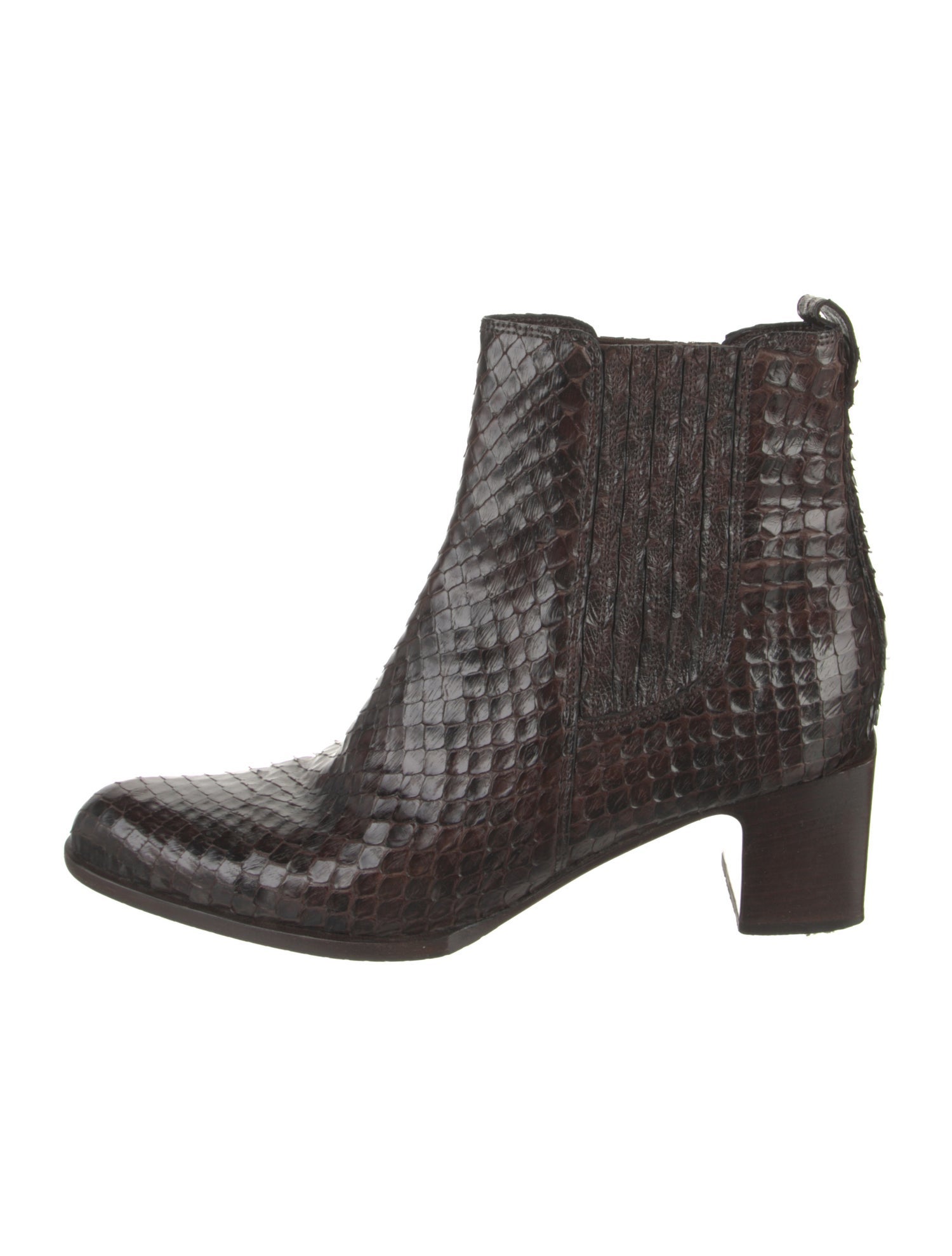 Bally Cathleen Snakeskin Chelsea Boots