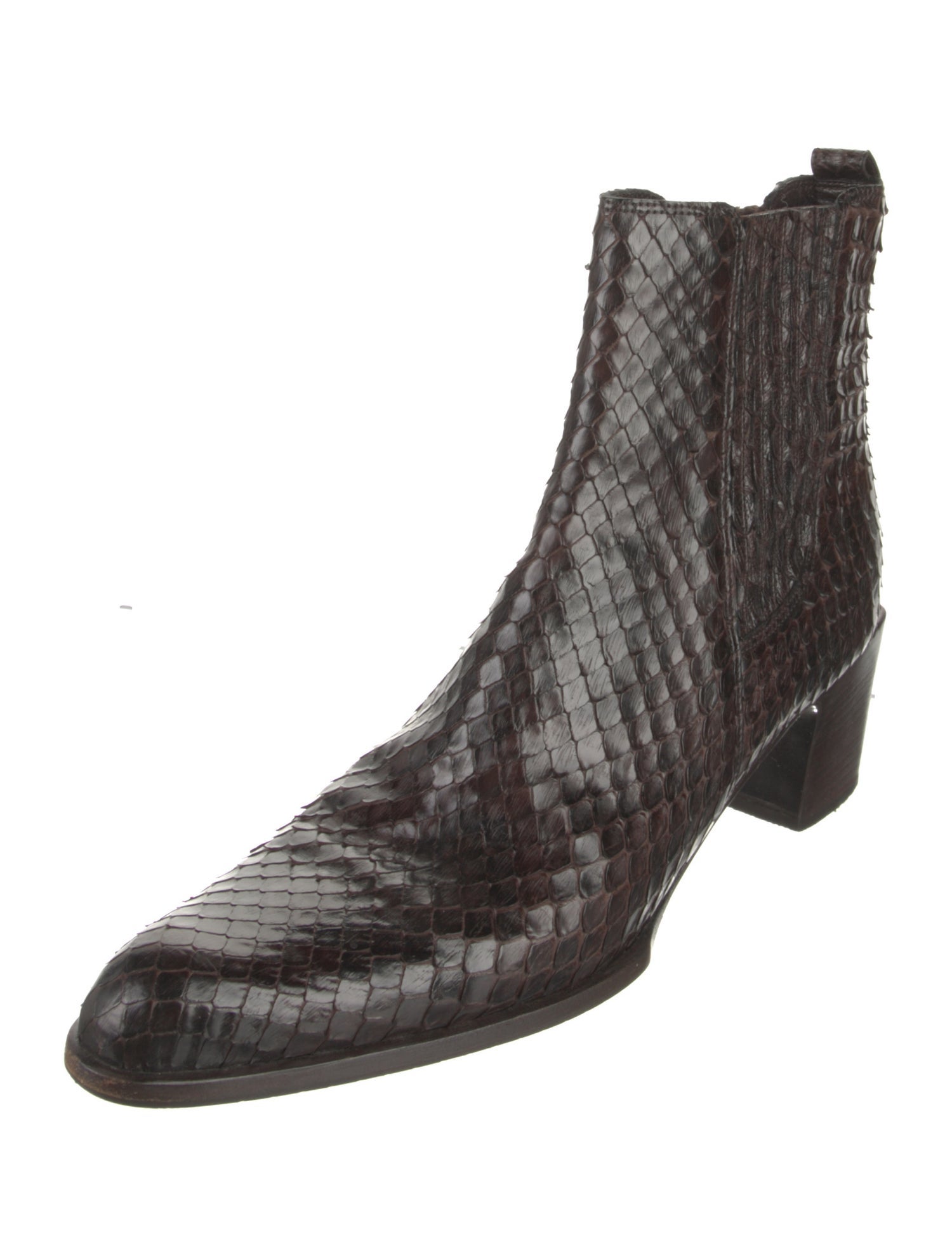 Bally Cathleen Snakeskin Chelsea Boots