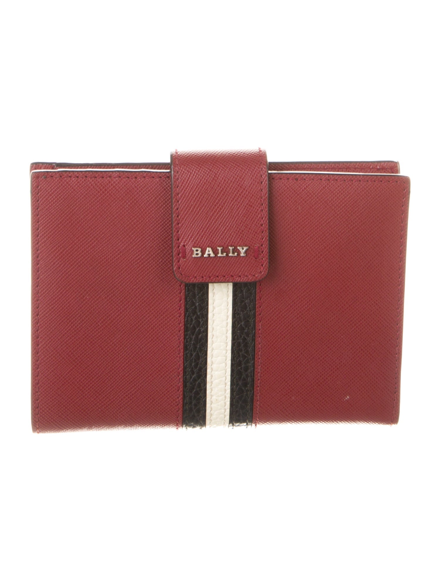 Bally Saffiano Leather Printed Compact Wallet