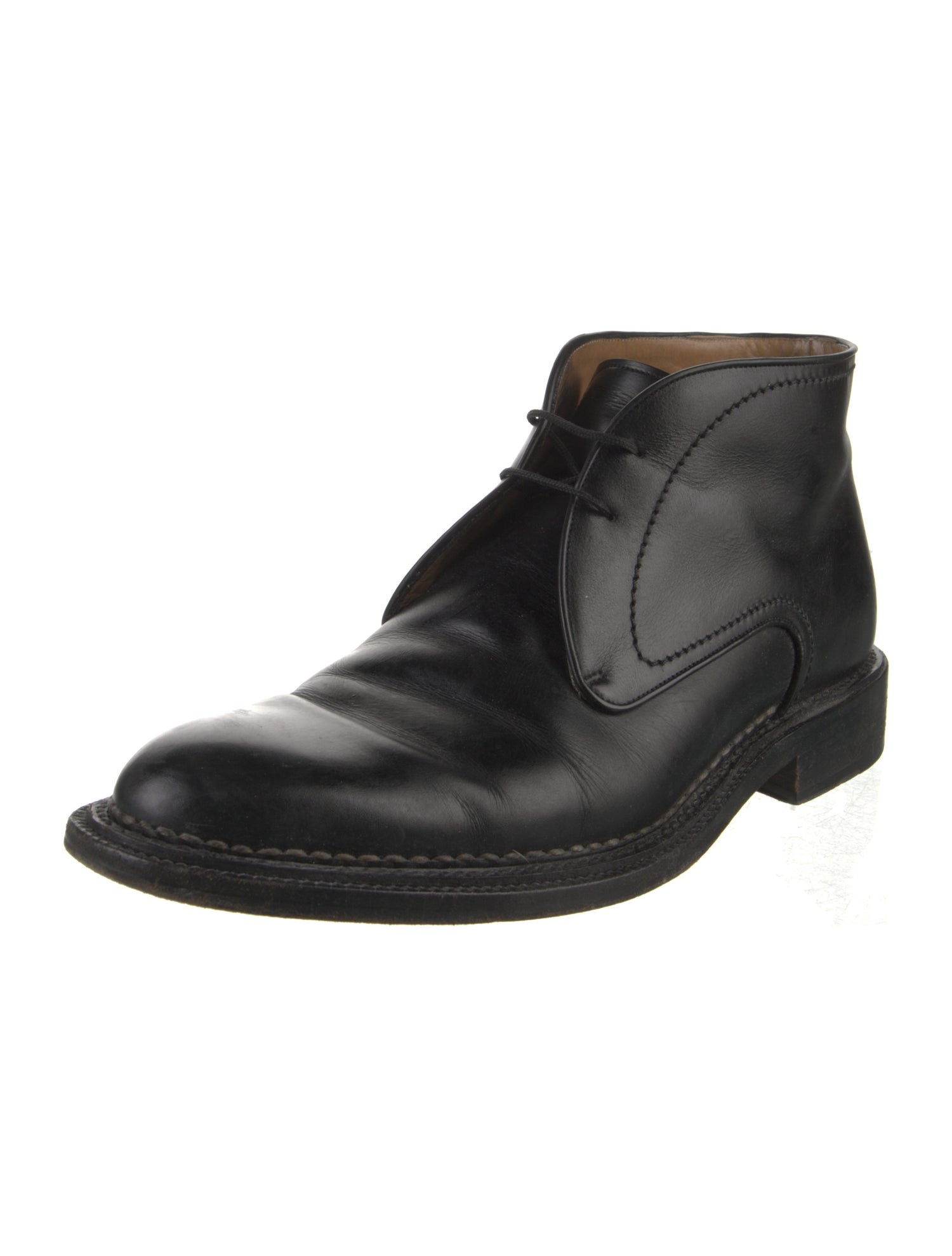 Bally Leather Lace-Up Boots