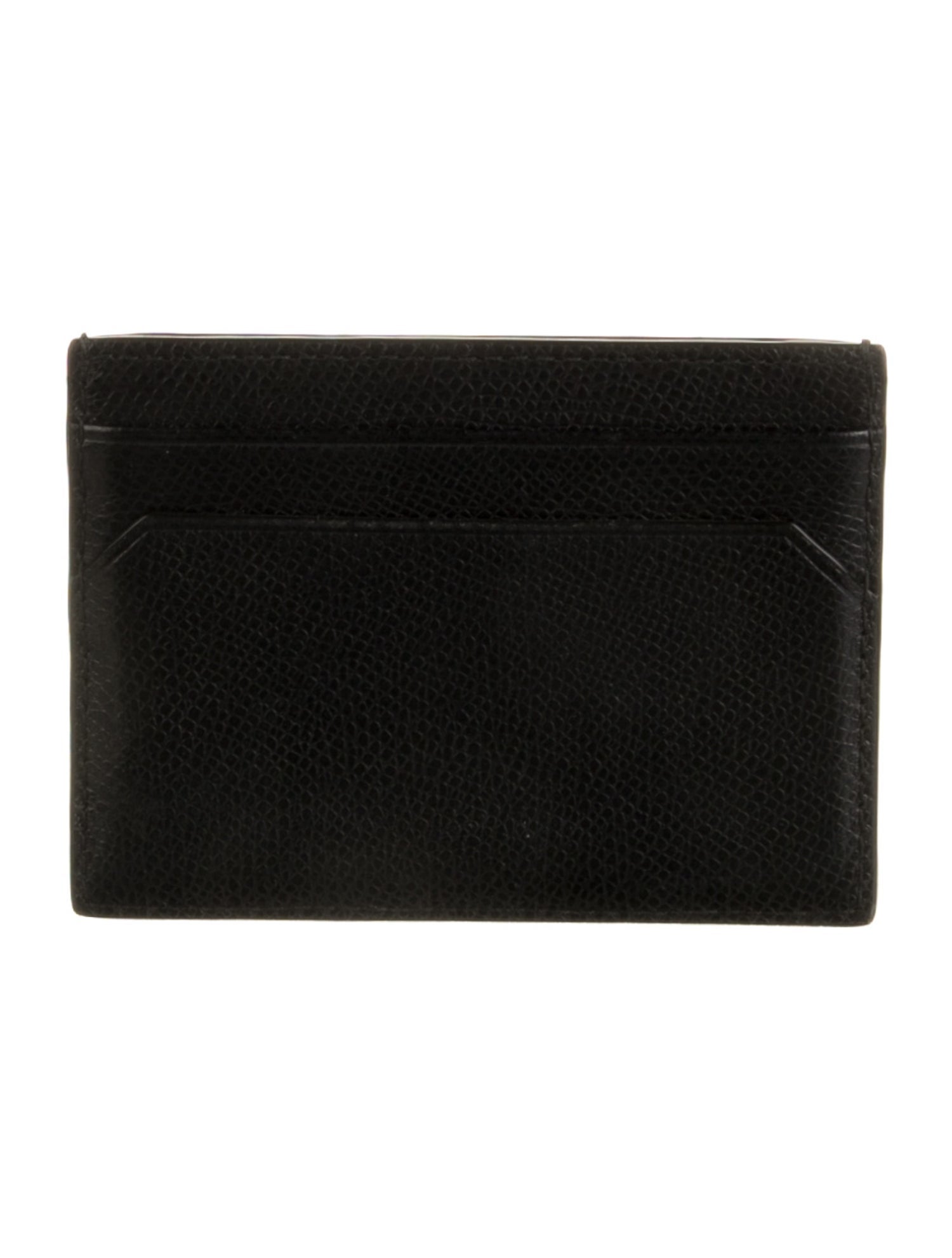 Bally Leather Striped Card Holder