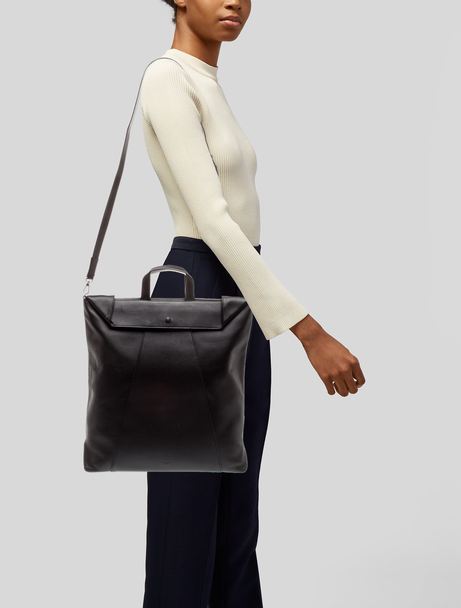 Bally Leather Top Handle Bag
