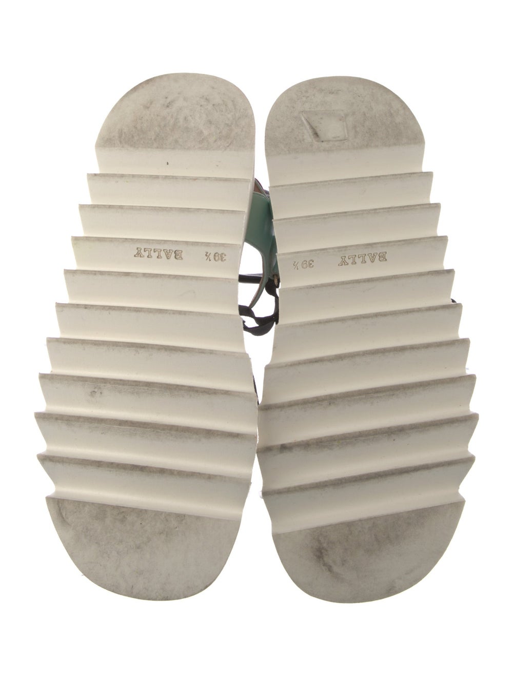 Bally Leather Colorblock Pattern Slingback Sandals - image 5