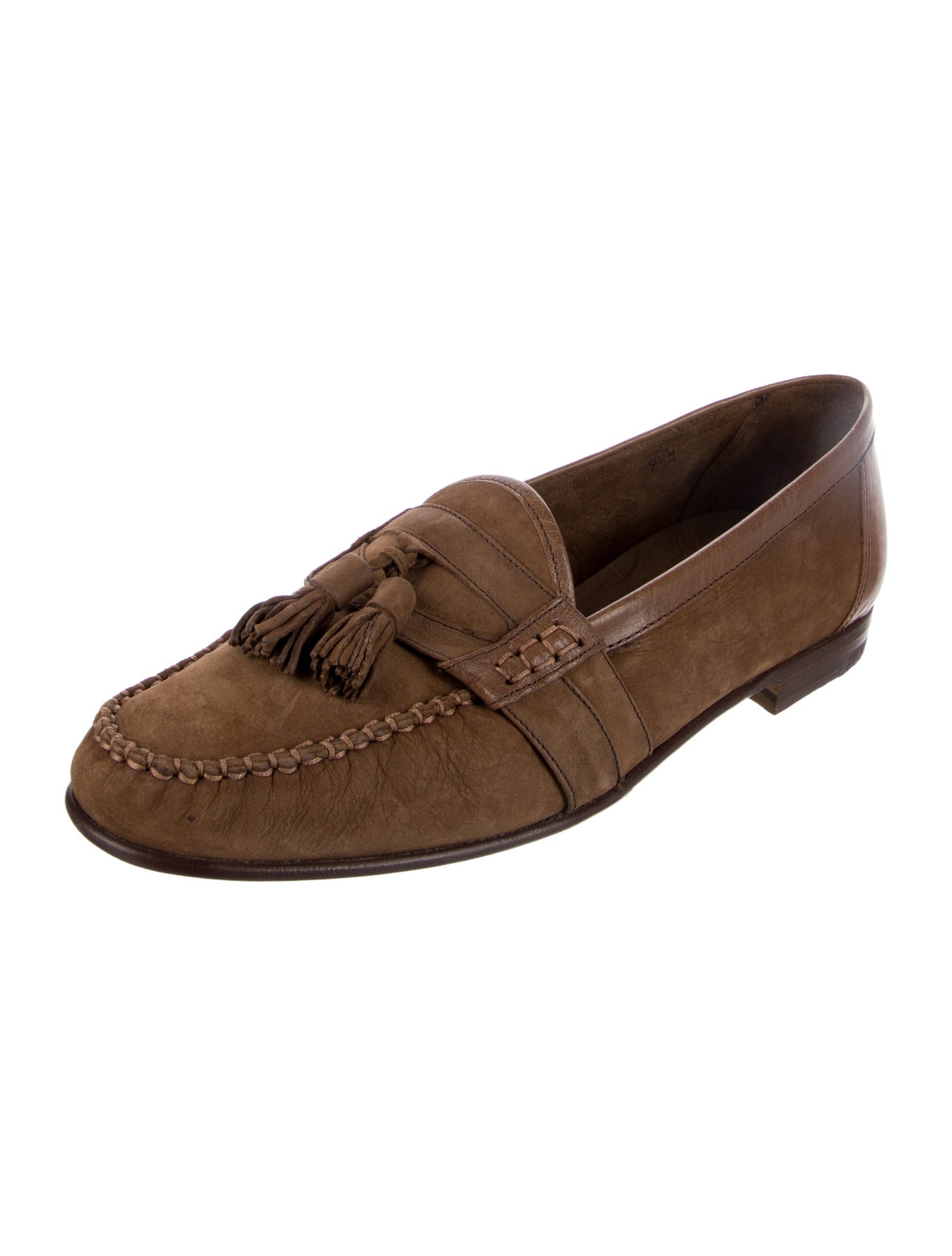 Bally Suede Tassel Accents Dress Loafers