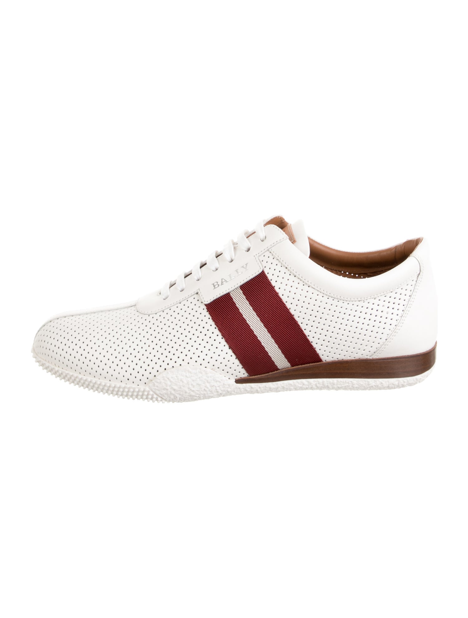 Bally Leather Striped Athletic Sneakers