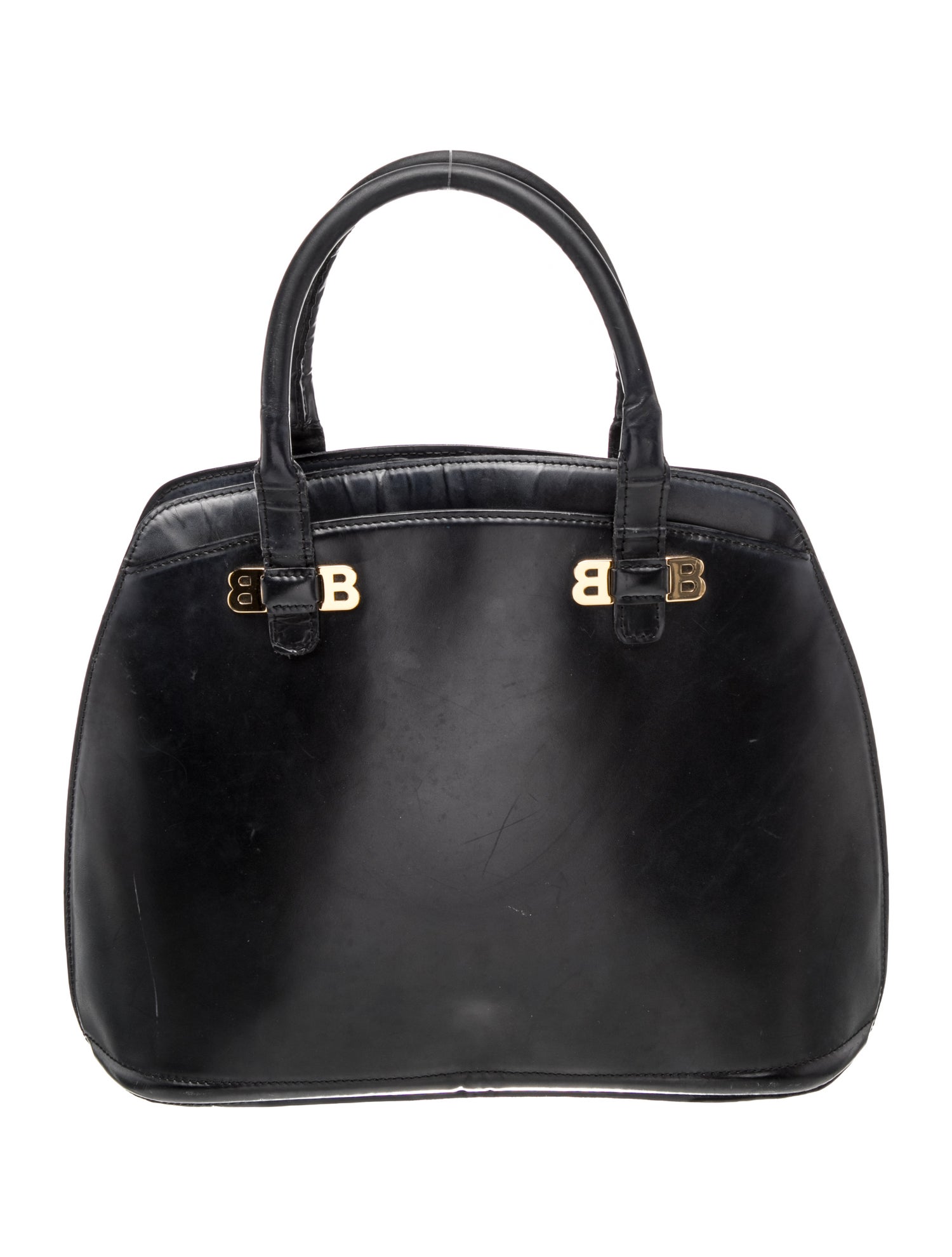 Bally Leather Top Handle Bag Vintage