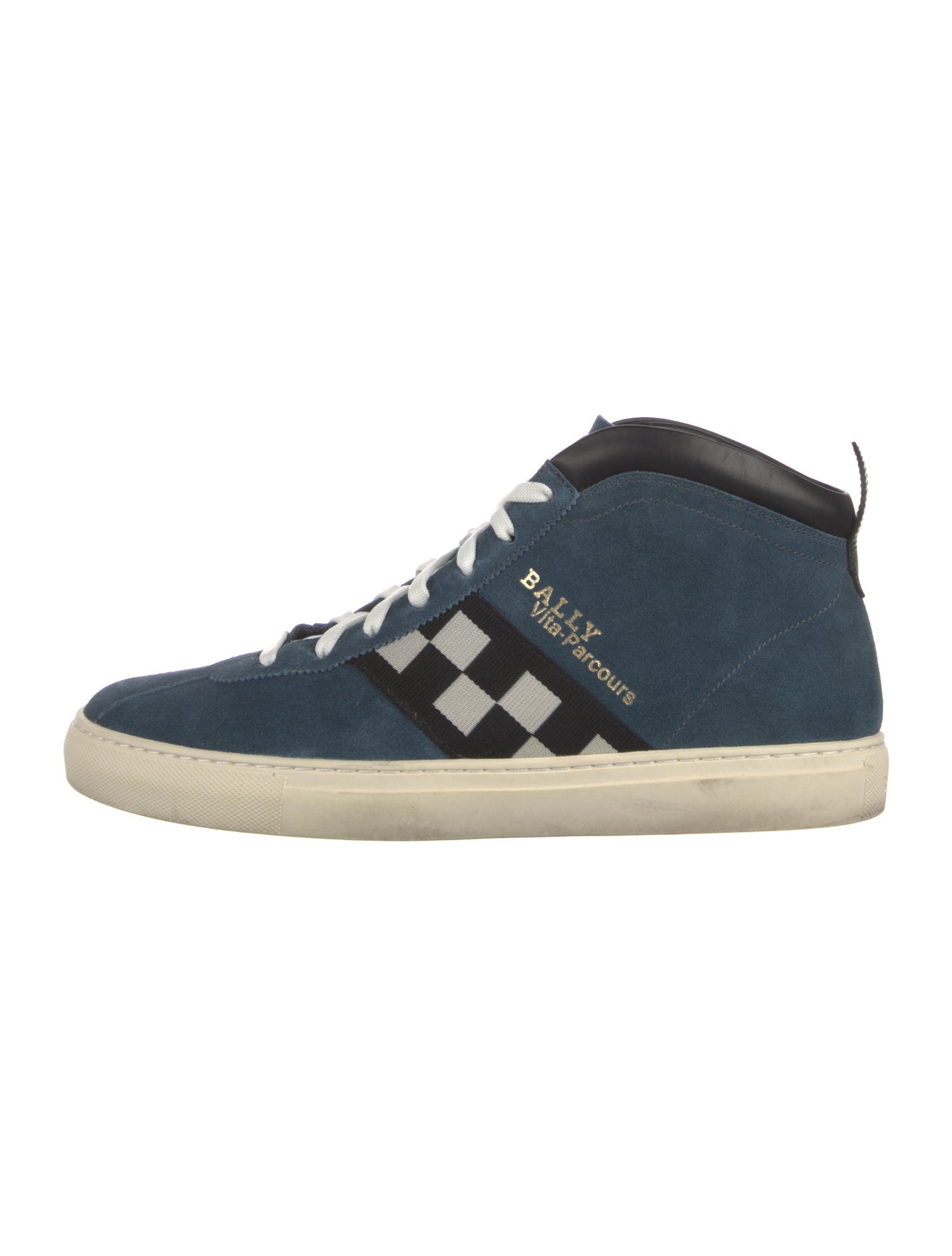 Bally Suede Plaid Print Sneakers
