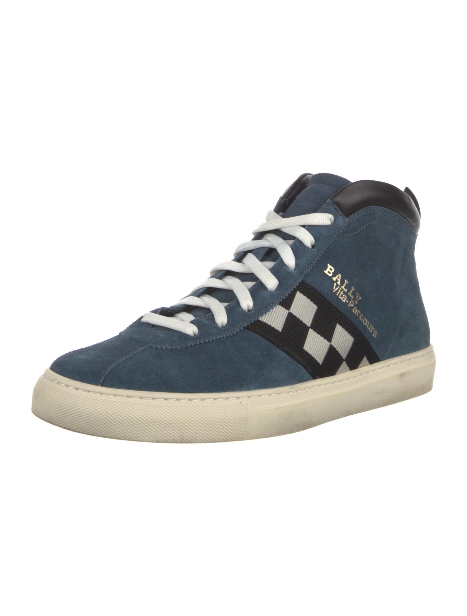 Bally Suede Plaid Print Sneakers