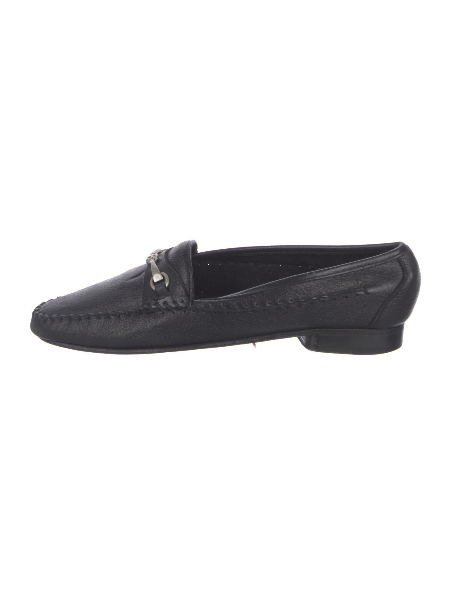 Bally Leather Tassel Accents Dress Loafers