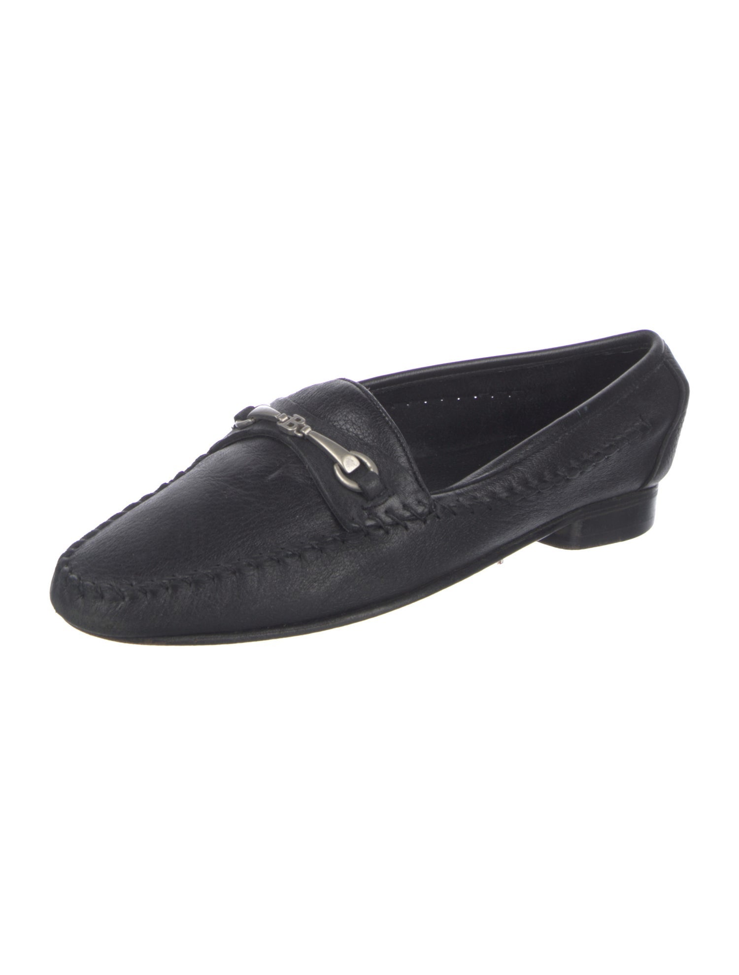 Bally Leather Tassel Accents Dress Loafers