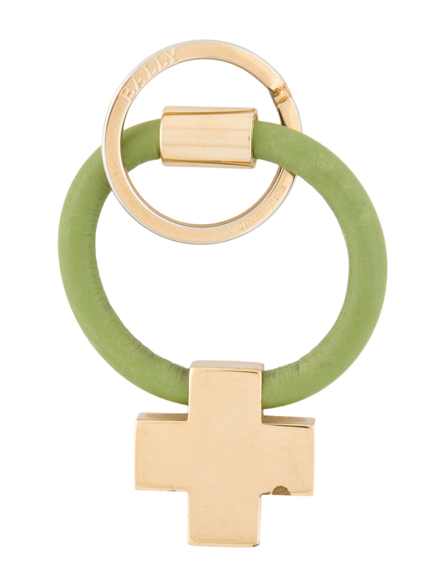 Bally Leather Wrapped Keychain