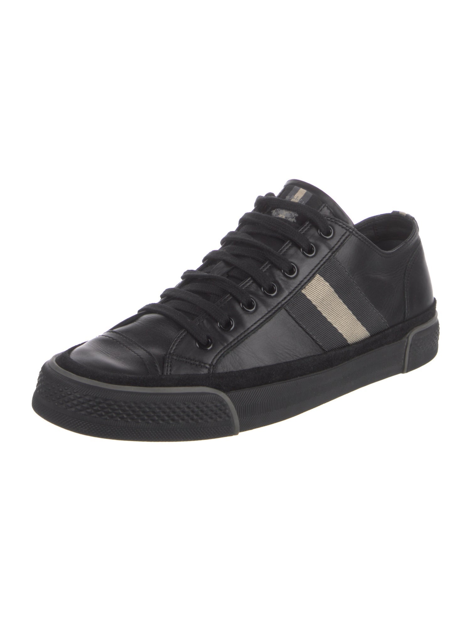 Bally Leather Colorblock Pattern Sneakers