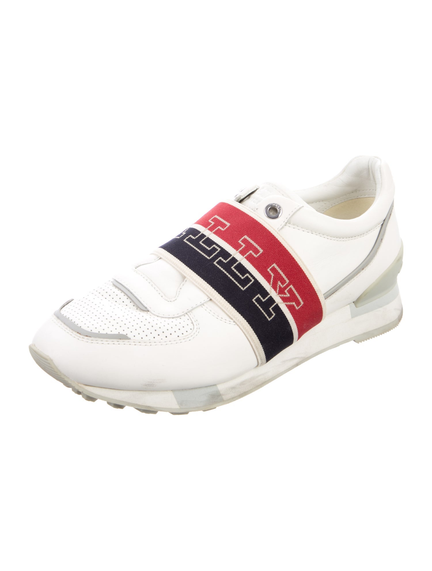 Bally Leather Graphic Print Sneakers