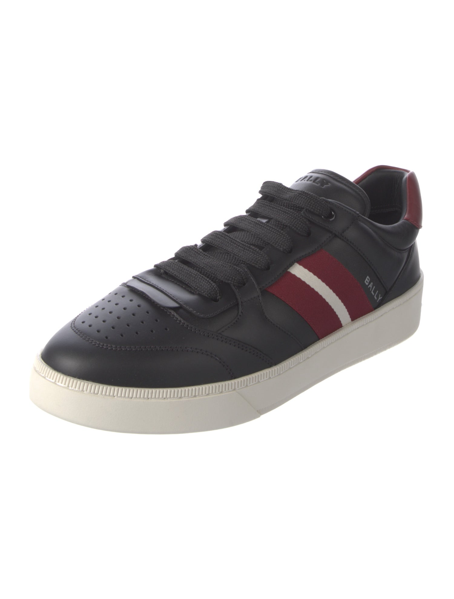 Bally Leather Colorblock Pattern Sneakers