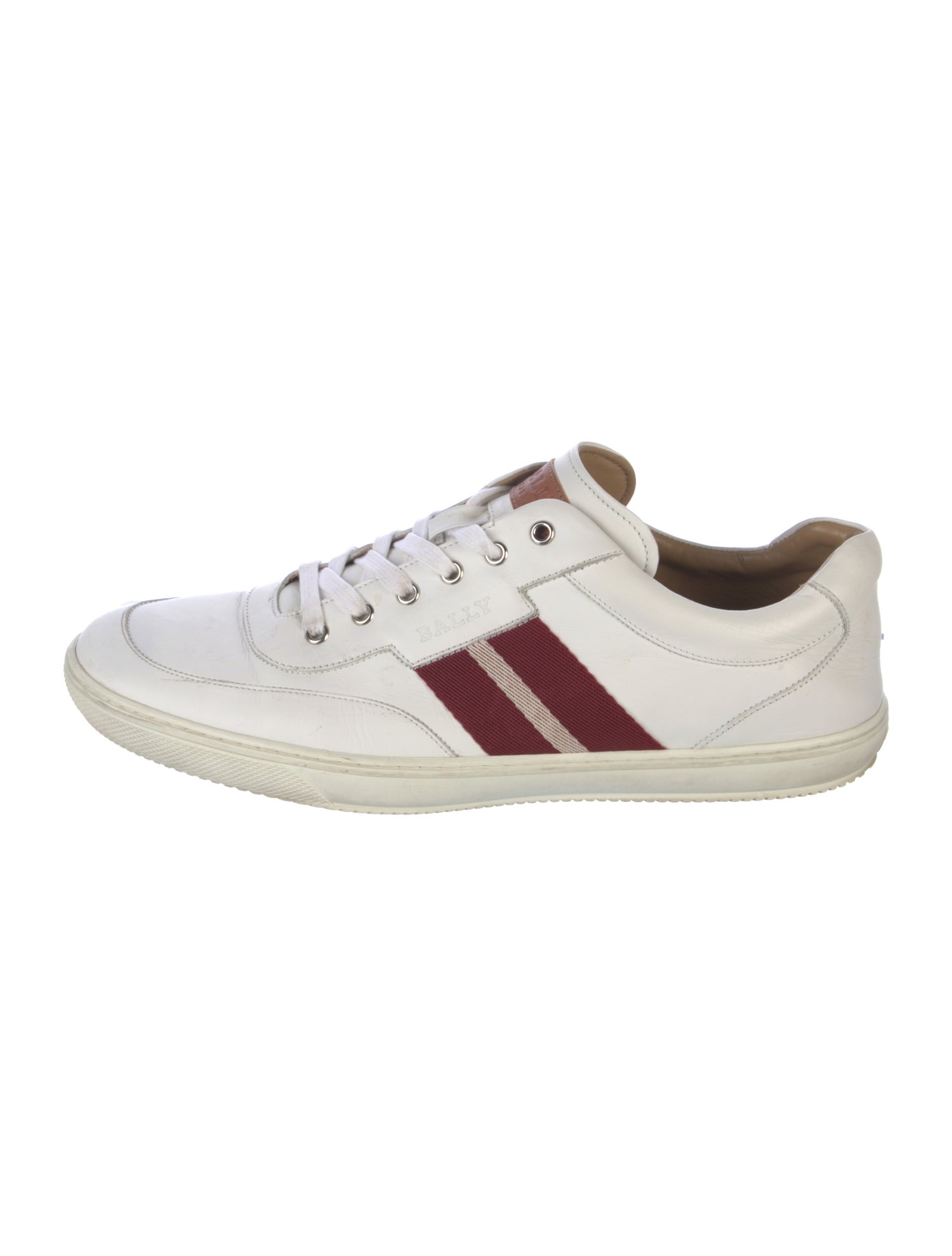 Bally Leather Striped Sneakers