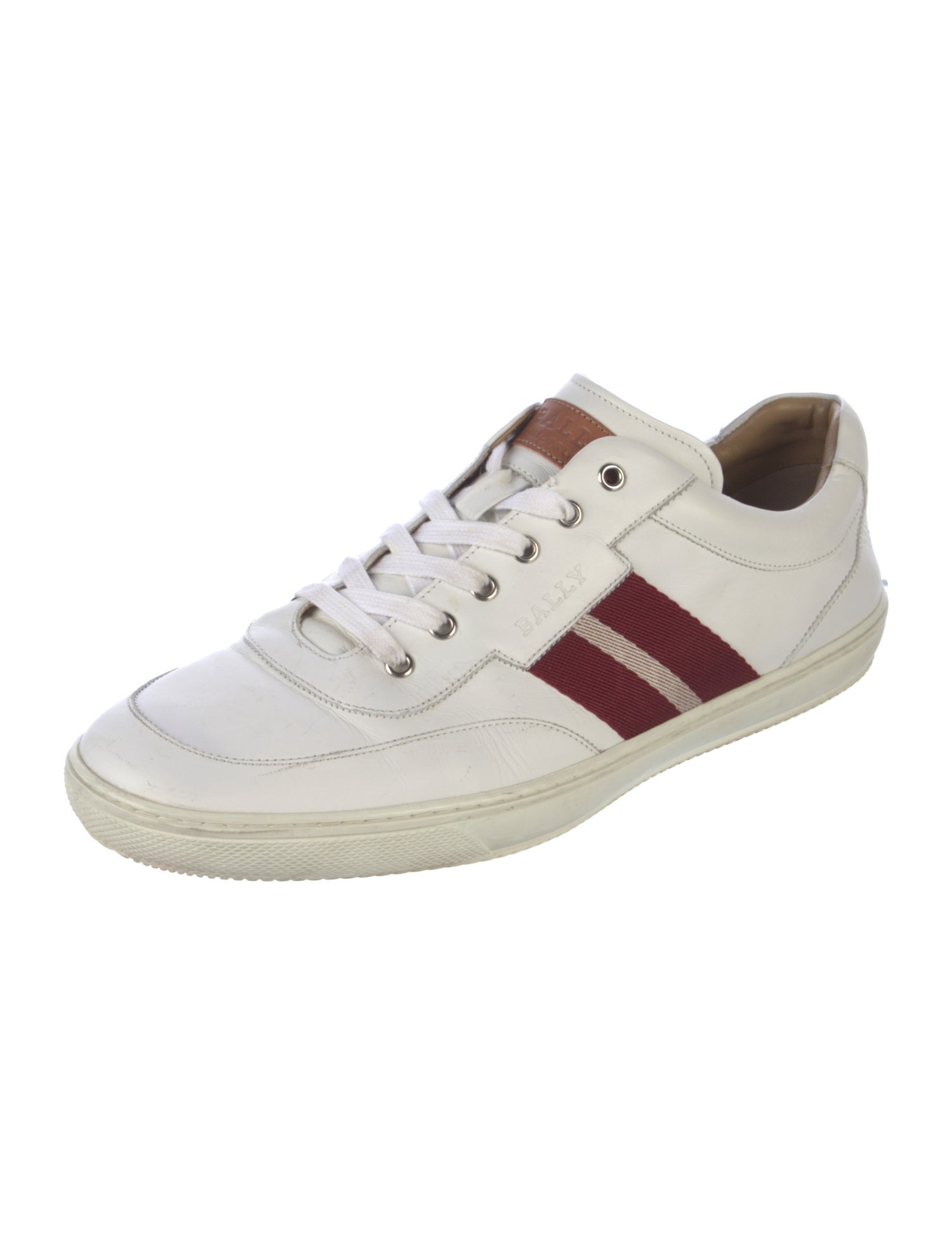 Bally Leather Striped Sneakers