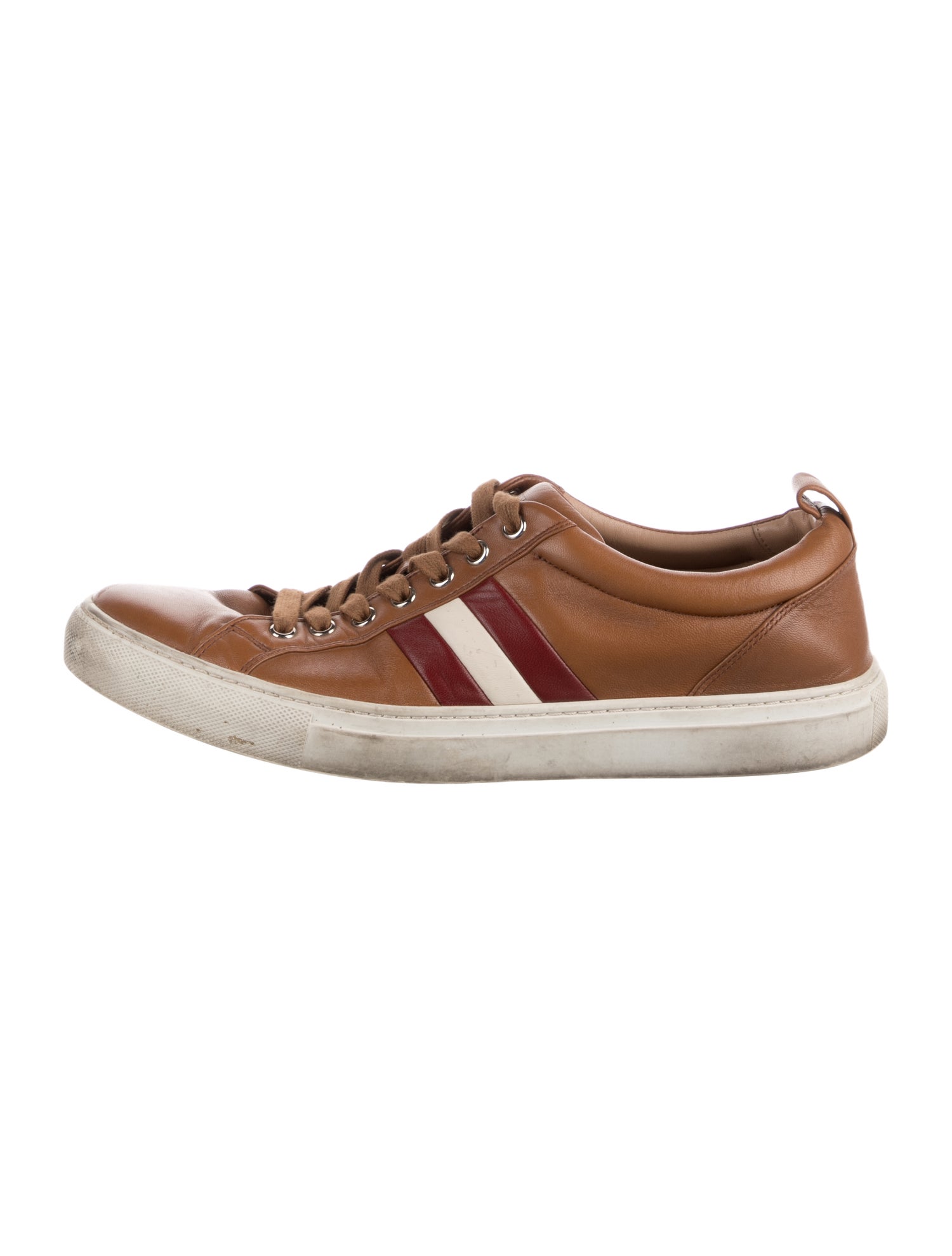 Bally Leather Striped Sneakers