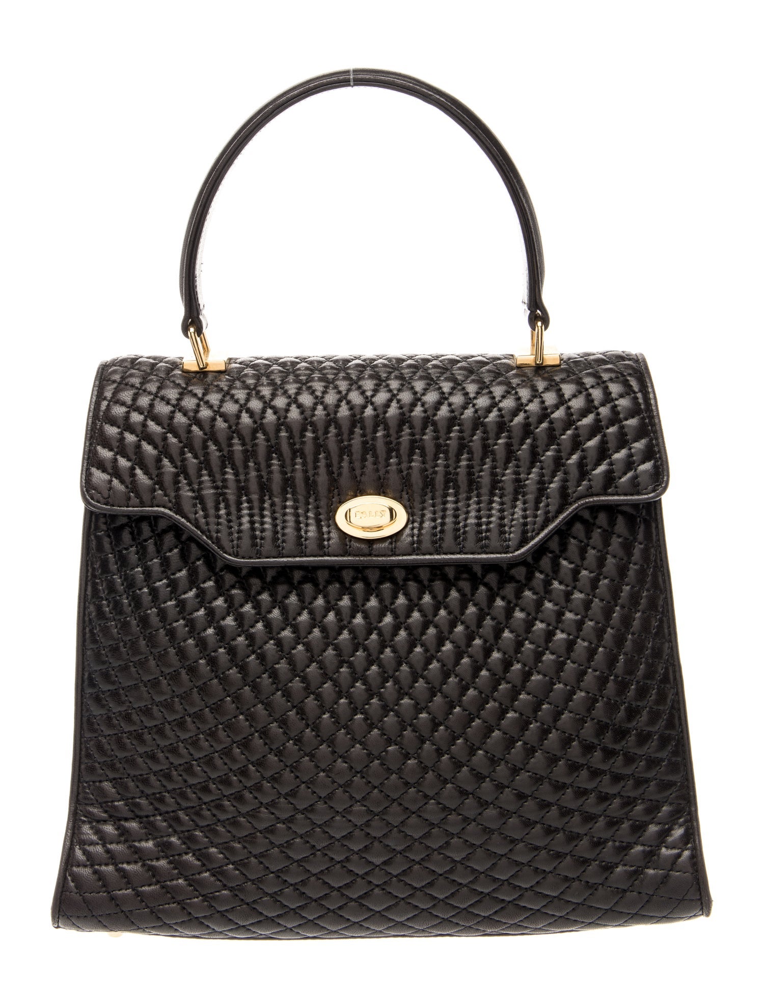 Bally Leather Top Handle Bag