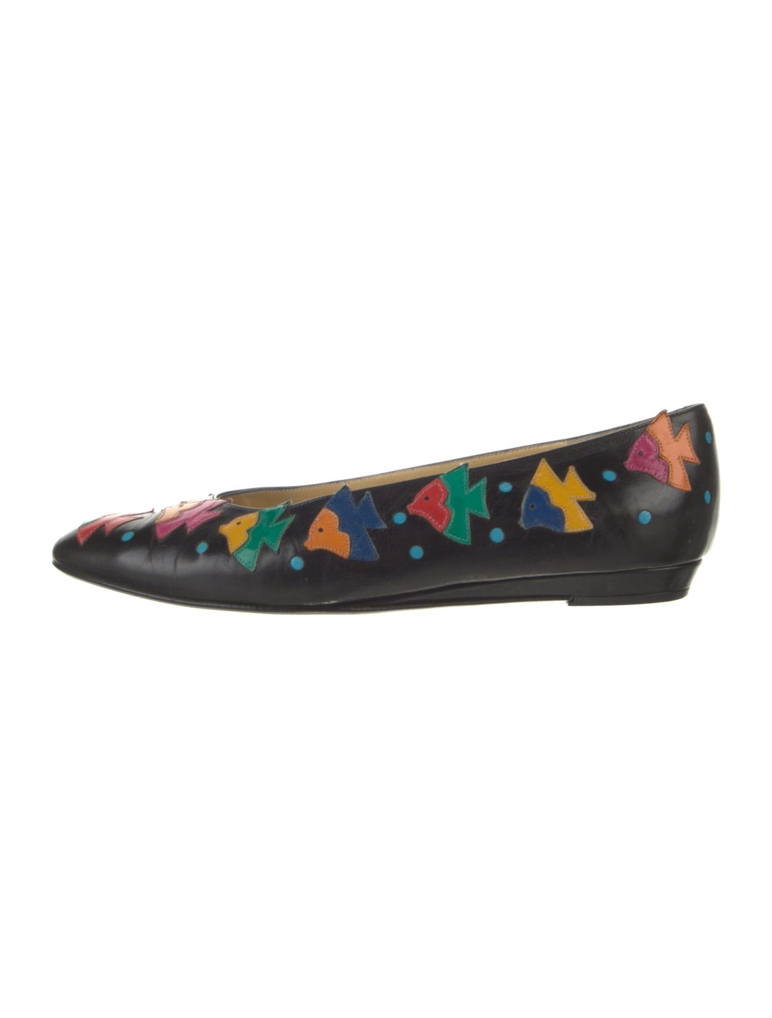 Bally Leather Patterned Ballet Flats
