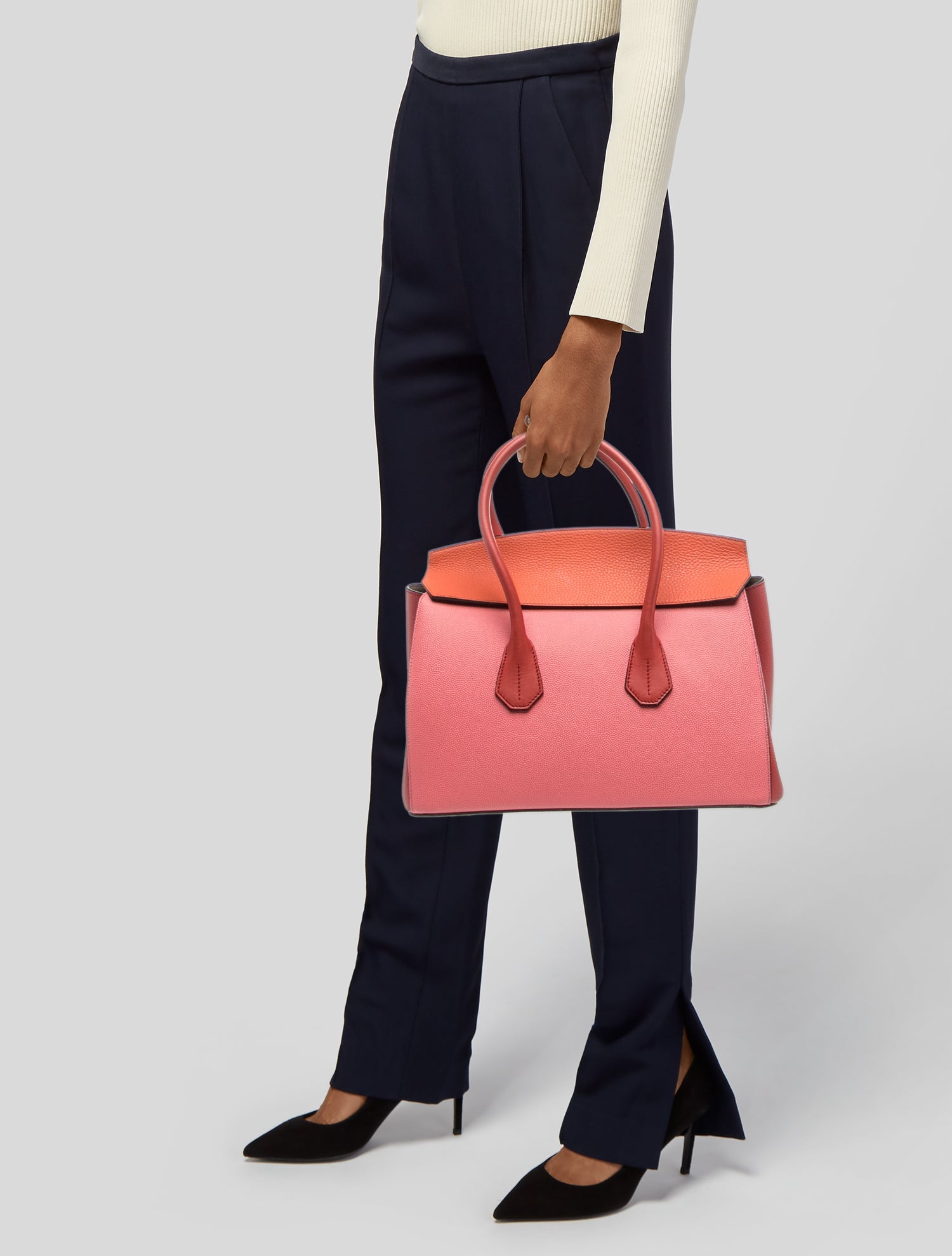 Bally Leather Top Handle Bag