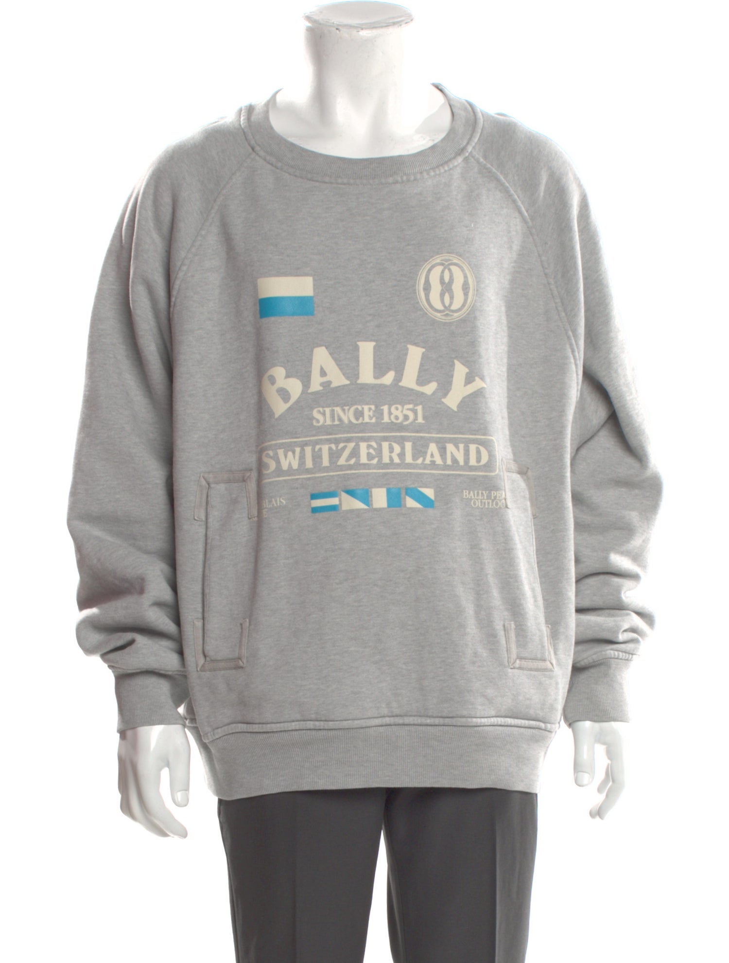 Bally Graphic Print Scoop Neck Sweatshirt