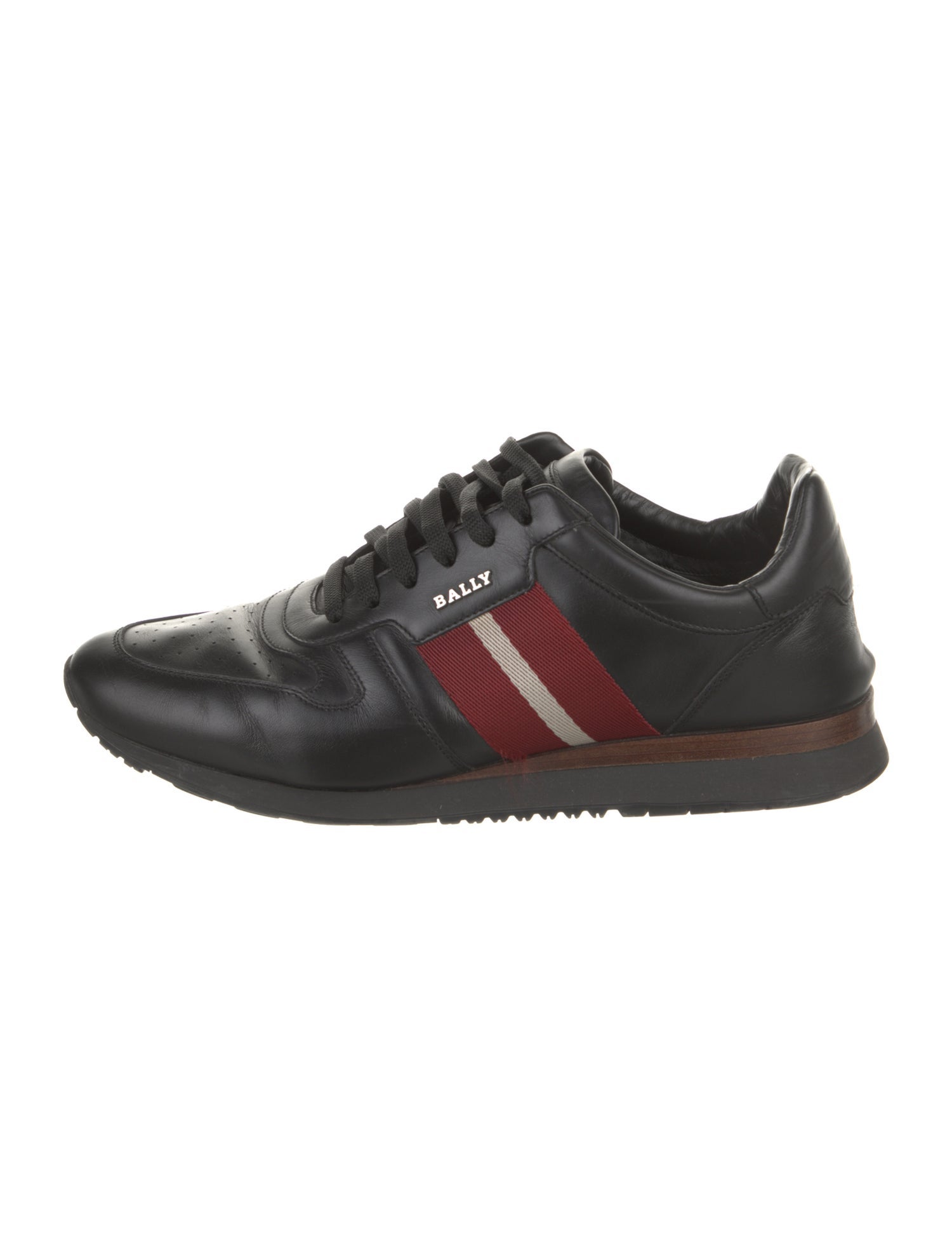 Bally Leather Colorblock Pattern Sneakers