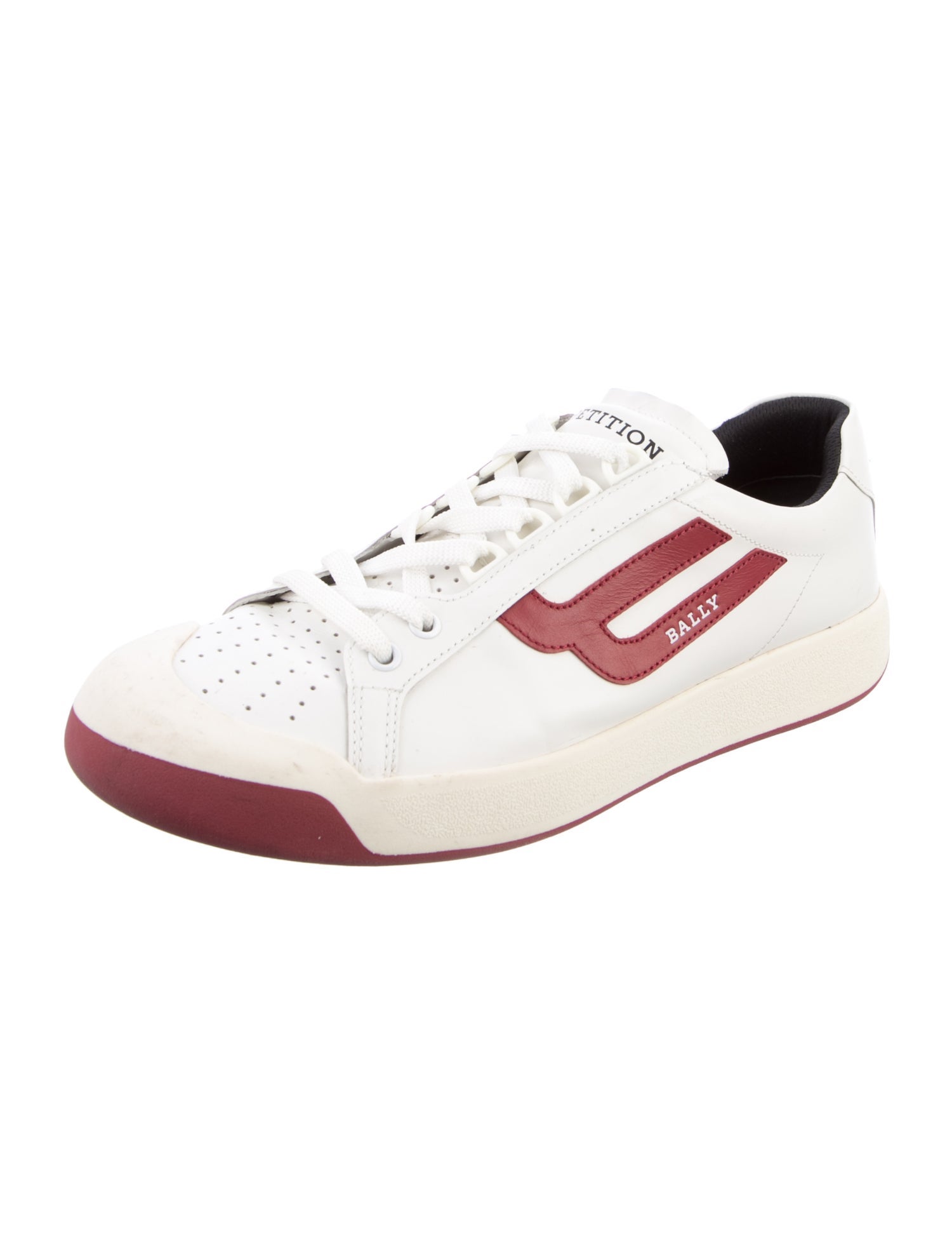 Bally Leather Colorblock Pattern Sneakers