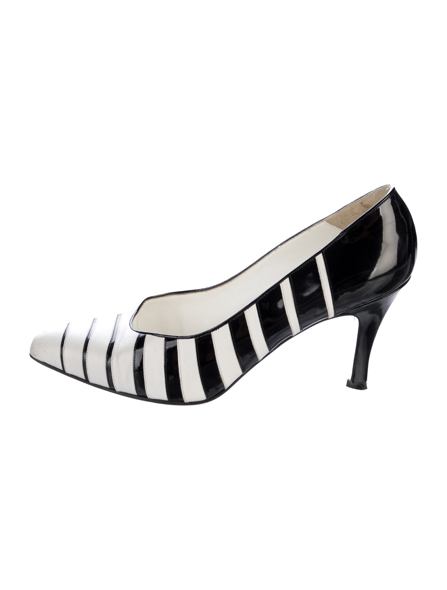 Bally Patent Leather Striped Pumps