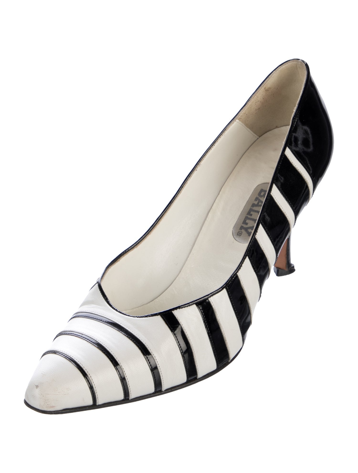 Bally Patent Leather Striped Pumps